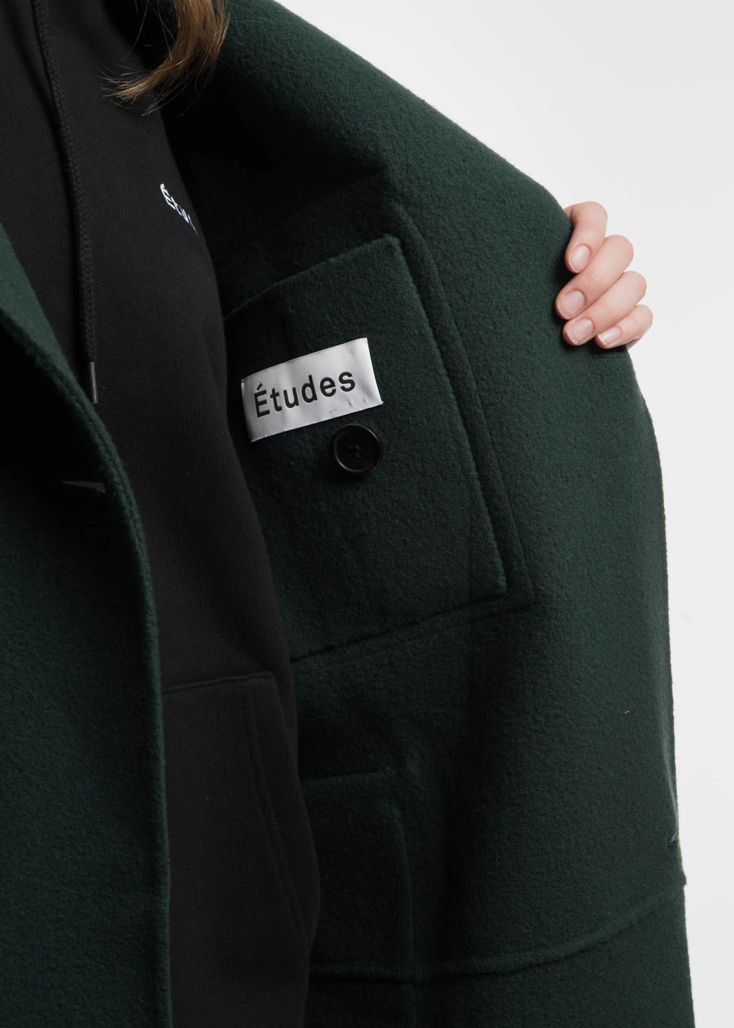 Green Monument Wool Coat - Image 4