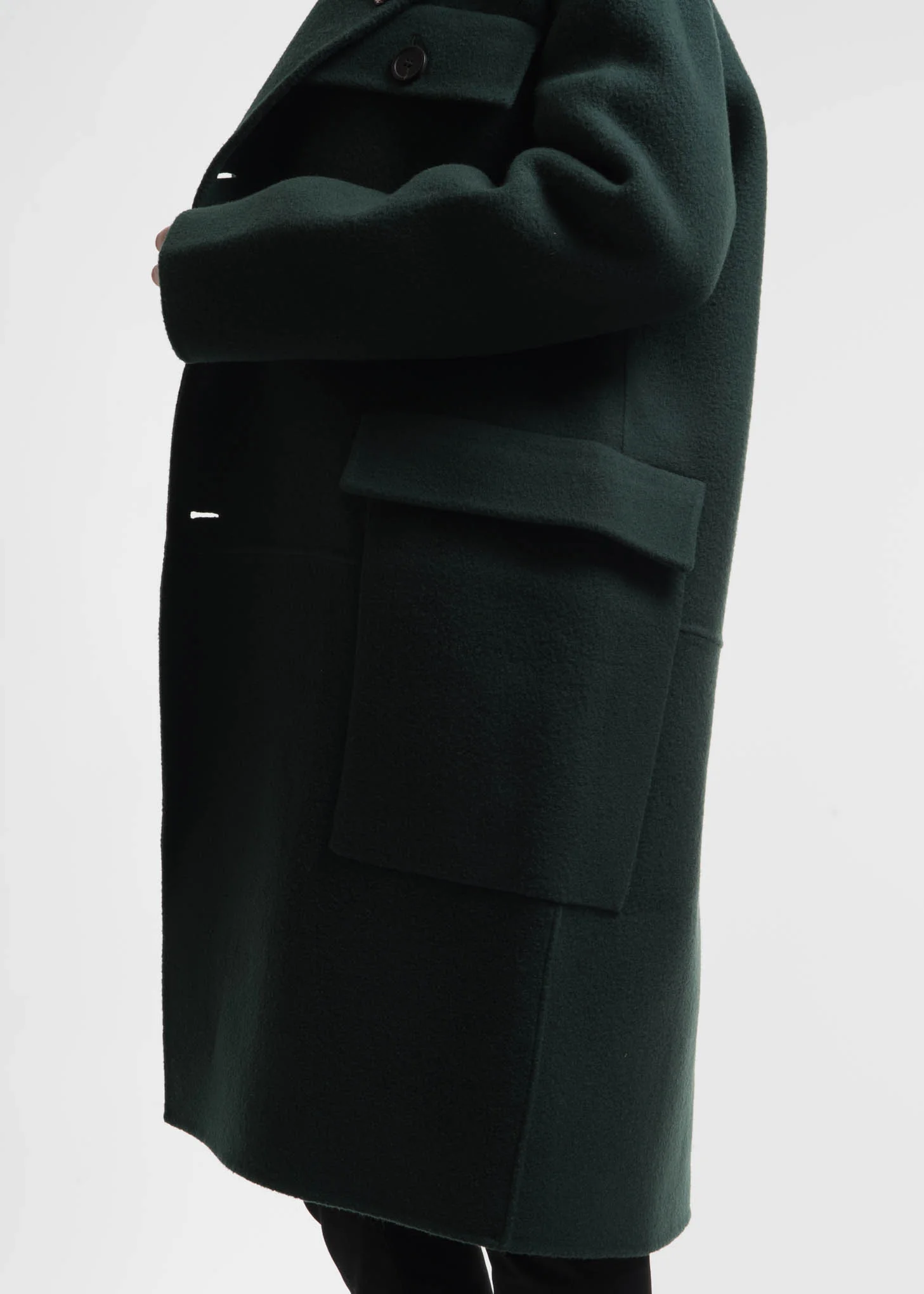 Green Monument Wool Coat - Image 5