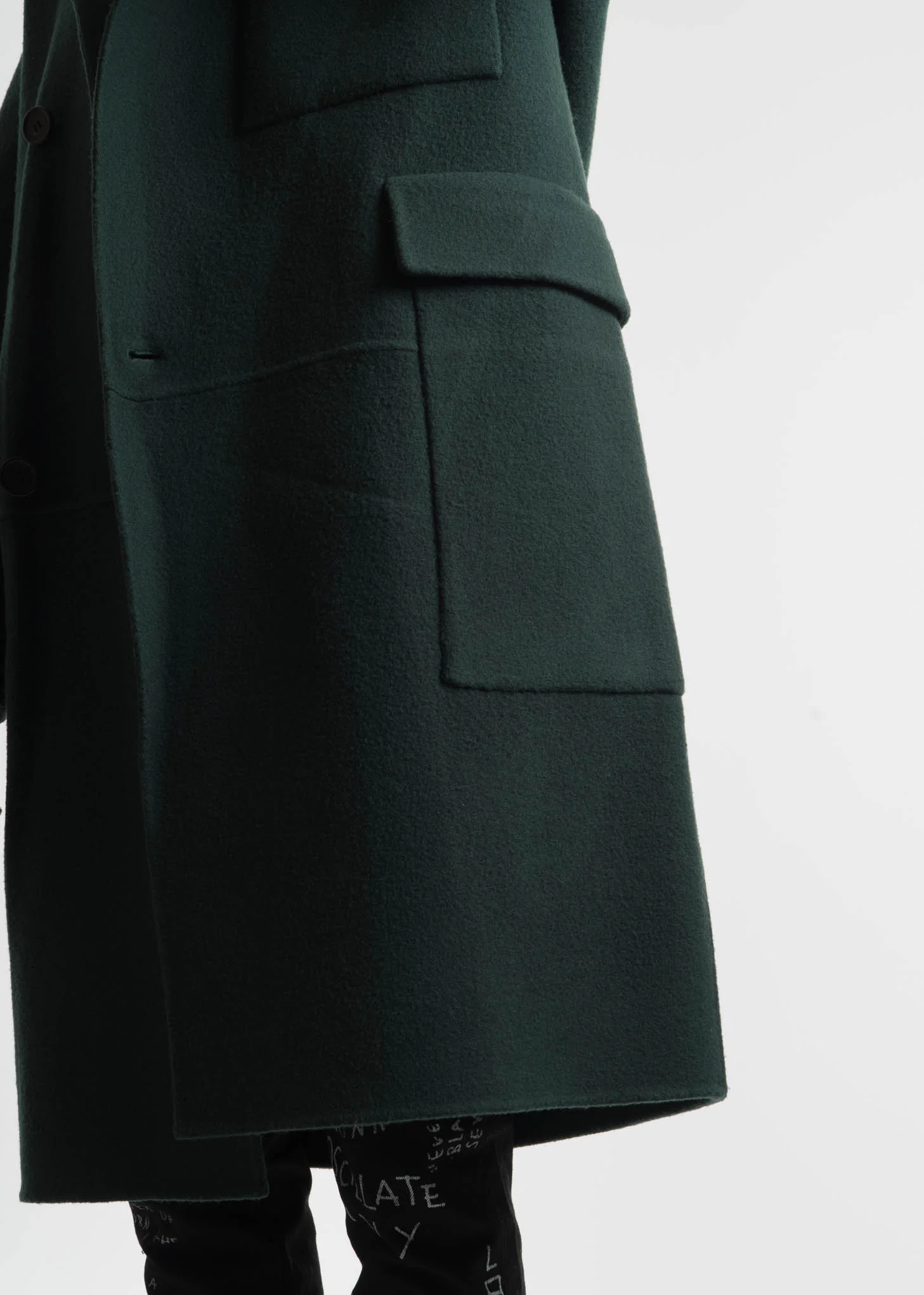 Green Monument Wool Coat - Image 5