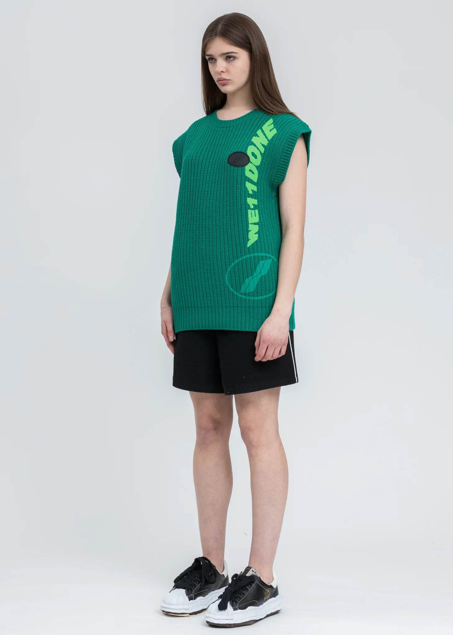 Green Multi Logo Square Knit Vest - Image 5