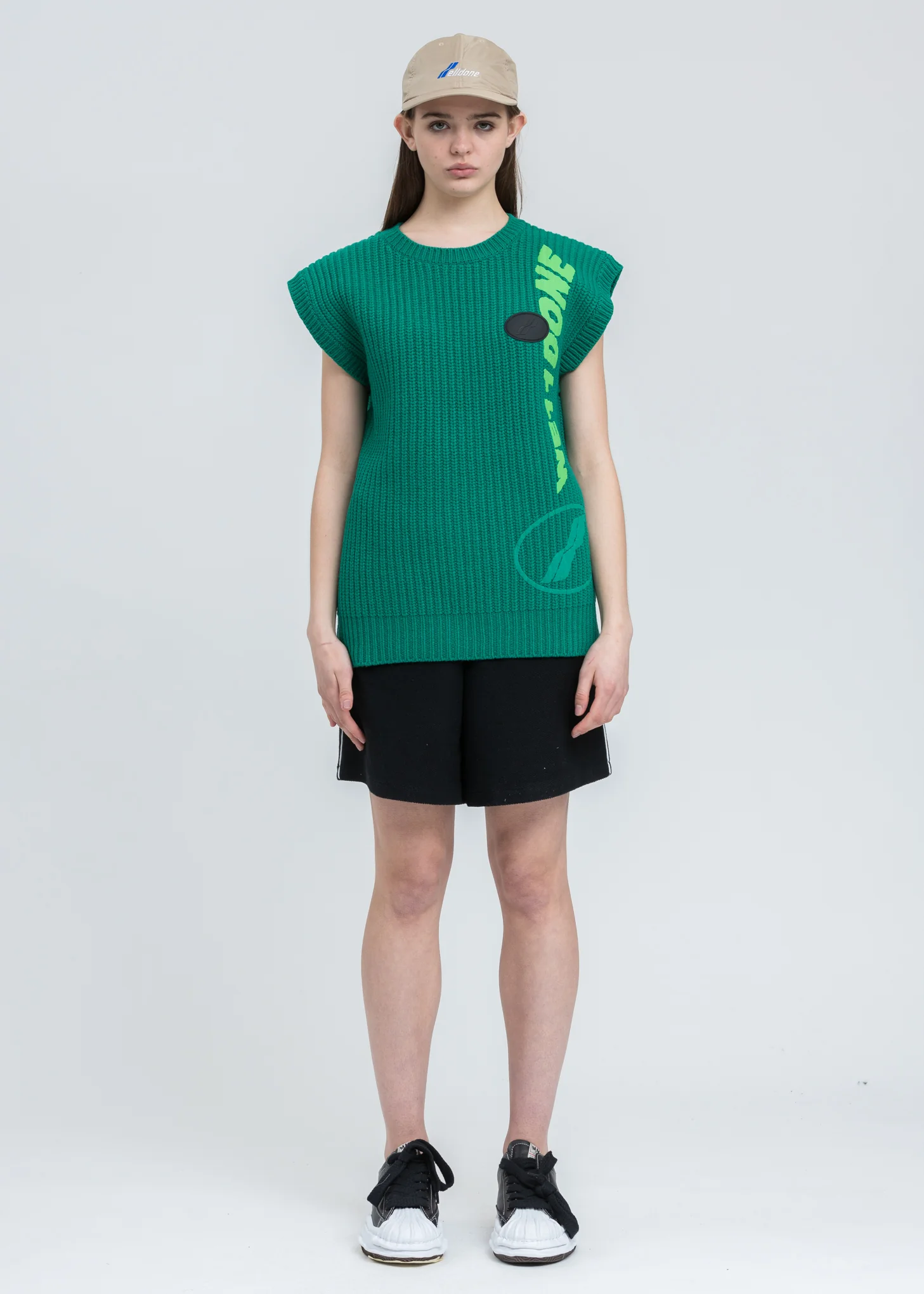 Green Multi Logo Square Knit Vest - Image 6