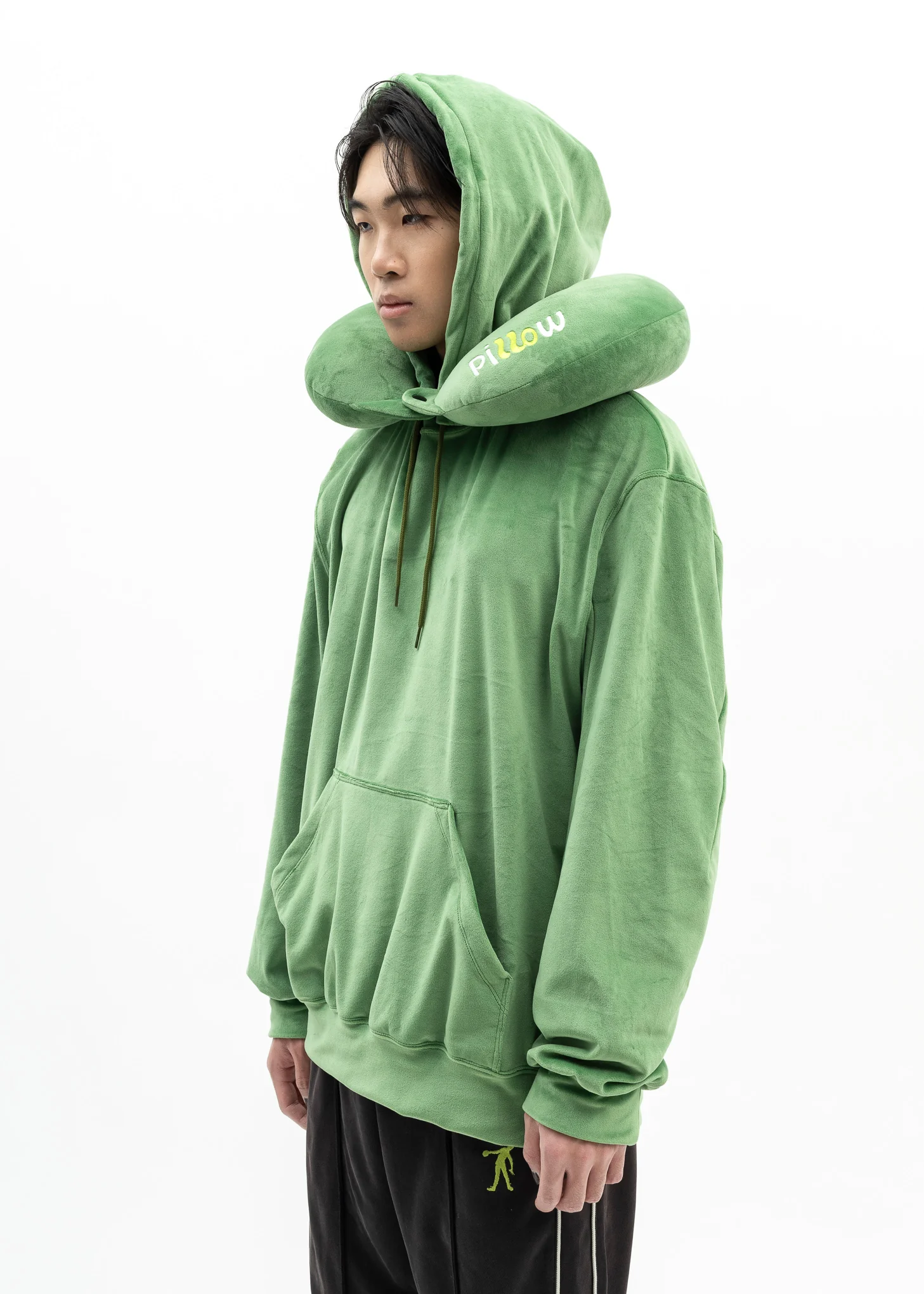 GREEN NECK PILLOW HOODIE - Image 2