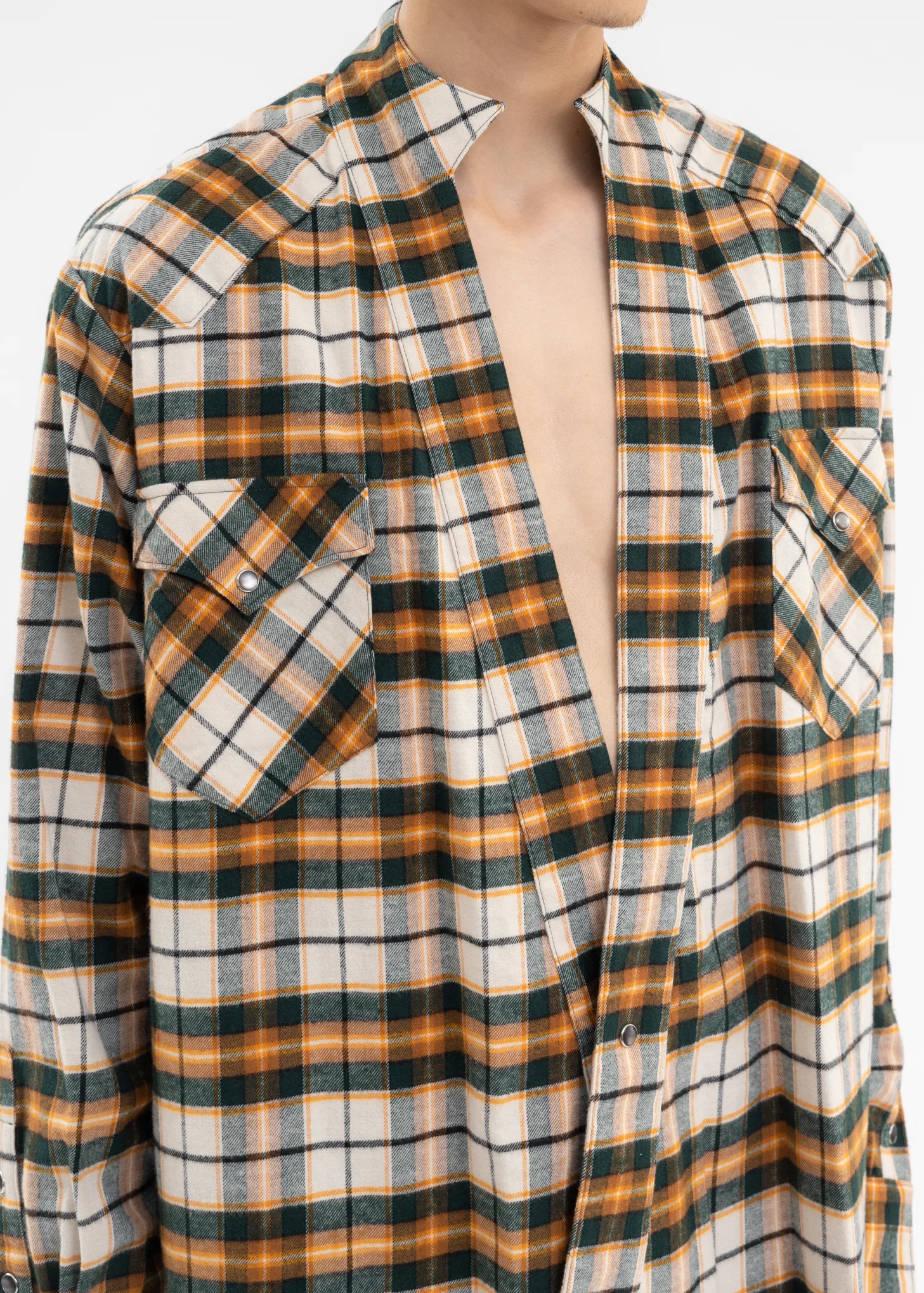 GREEN/ORANGE PLAID WESTERN GL1 GREEN PLAID - Image 4