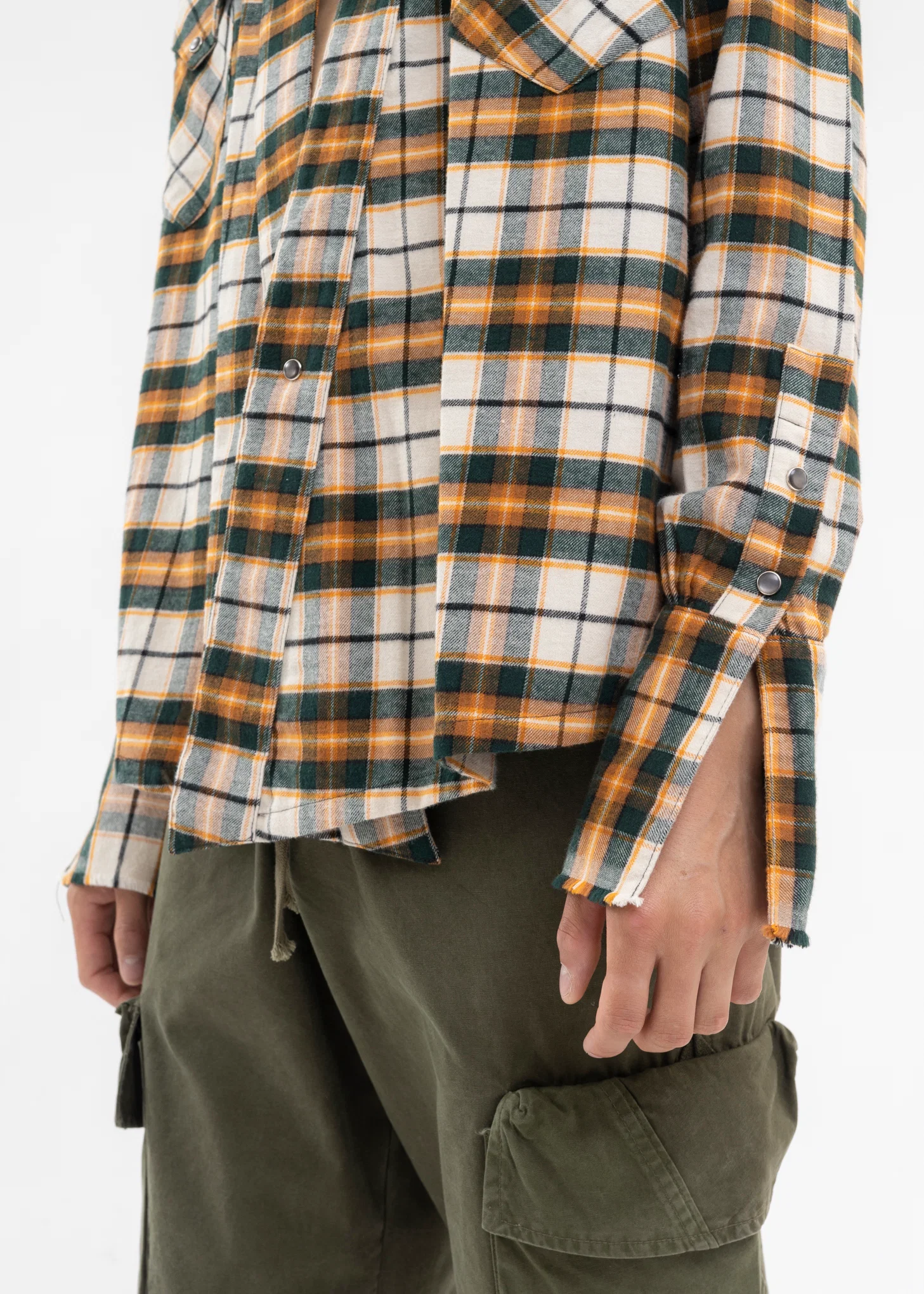 GREEN/ORANGE PLAID WESTERN GL1 GREEN PLAID - Image 5