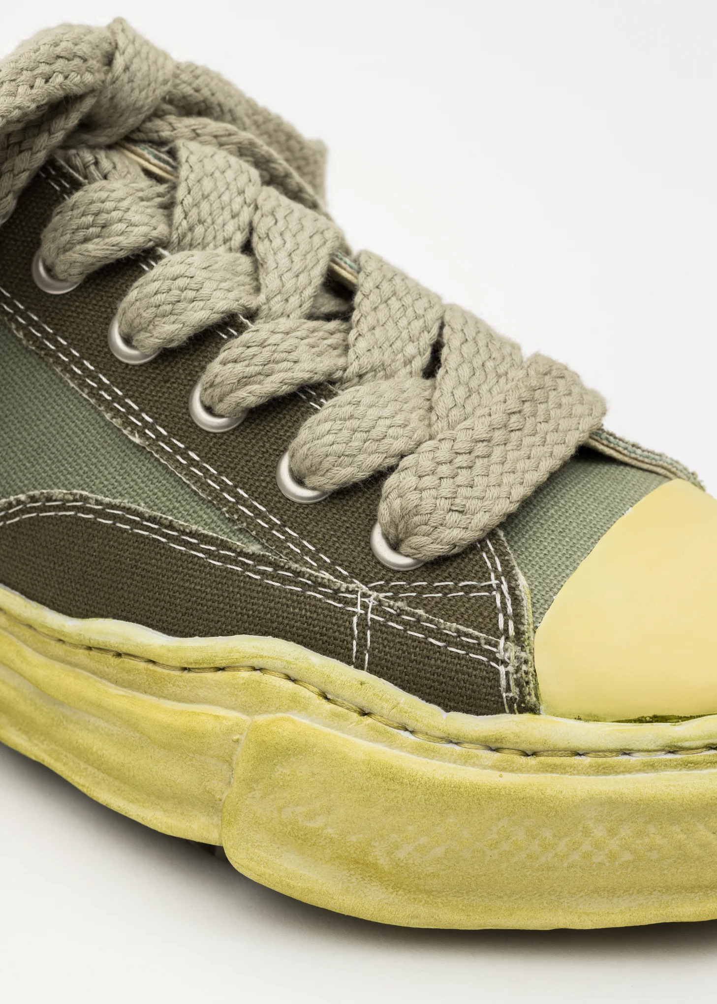 Green OG Sole Overdyed Canvas Low-Top Sneaker (PETERSON LOW) - Image 4