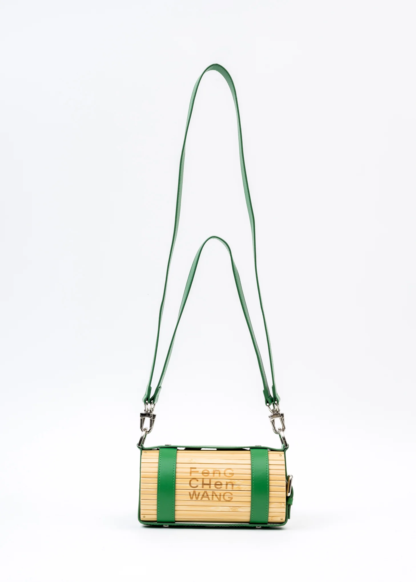 Green Panel Big Bamboo Bag - Image 7