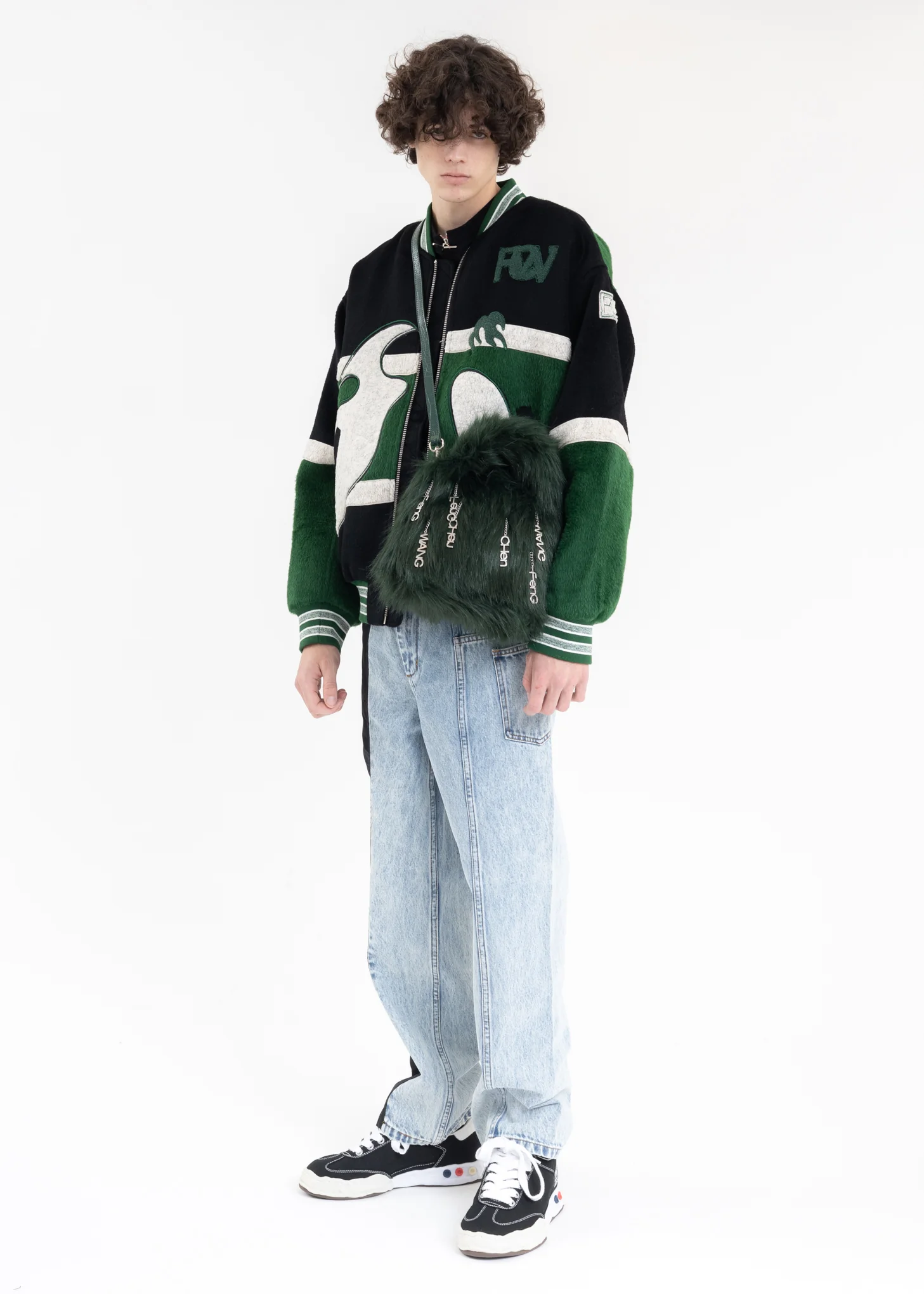 Green Phoenix Embroidered Bomber Jacket - Image 5