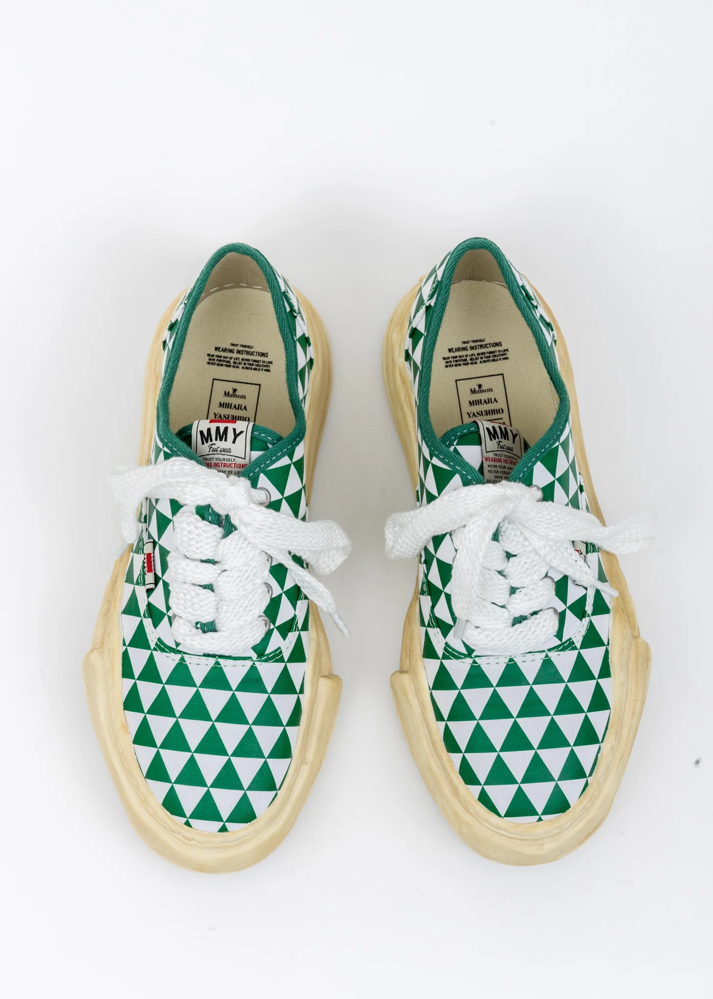 Green Printed Canvas Original Sole Overdyed Sneaker (Barker) - Image 2
