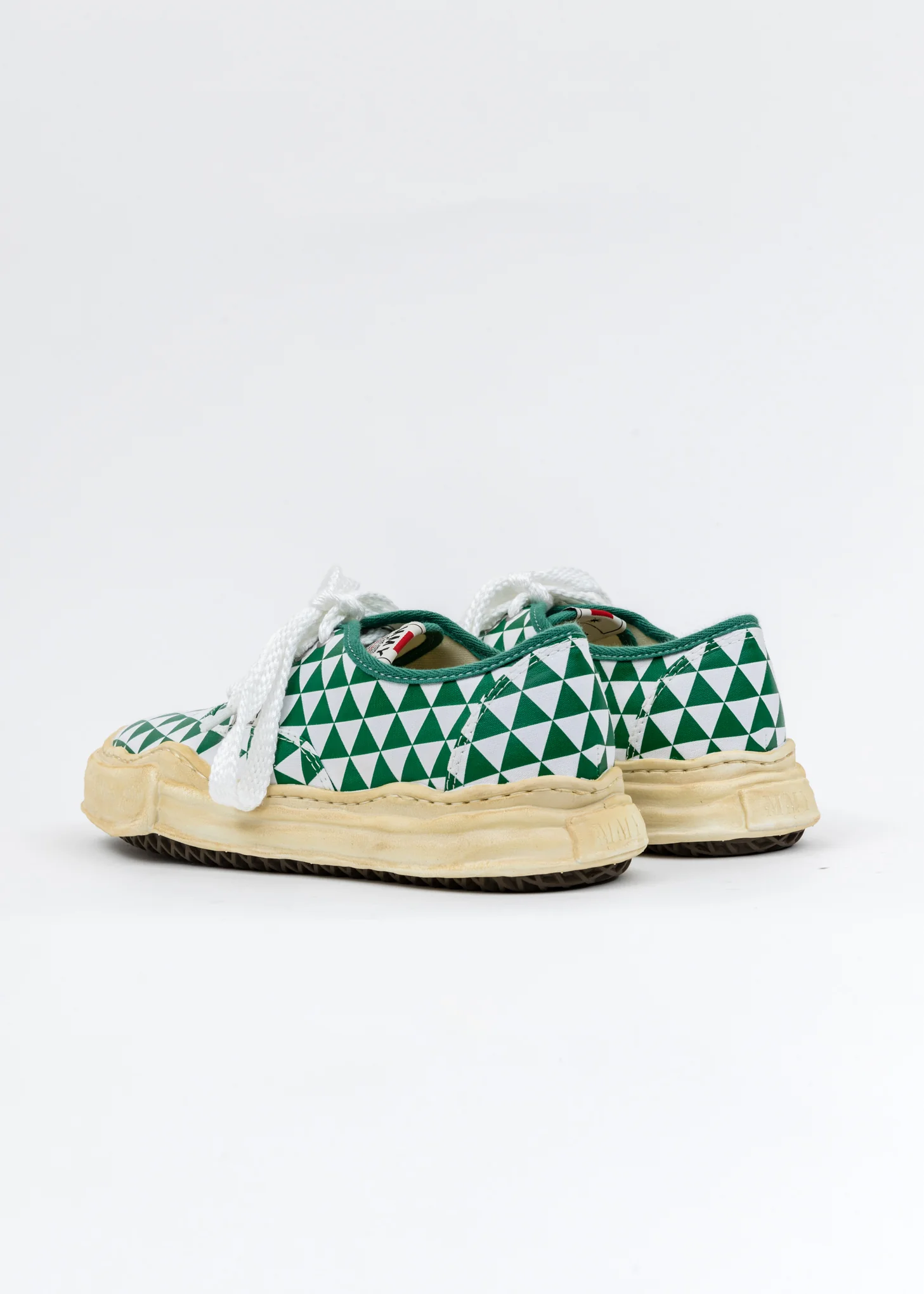 Green Printed Canvas Original Sole Overdyed Sneaker (Barker) - Image 3