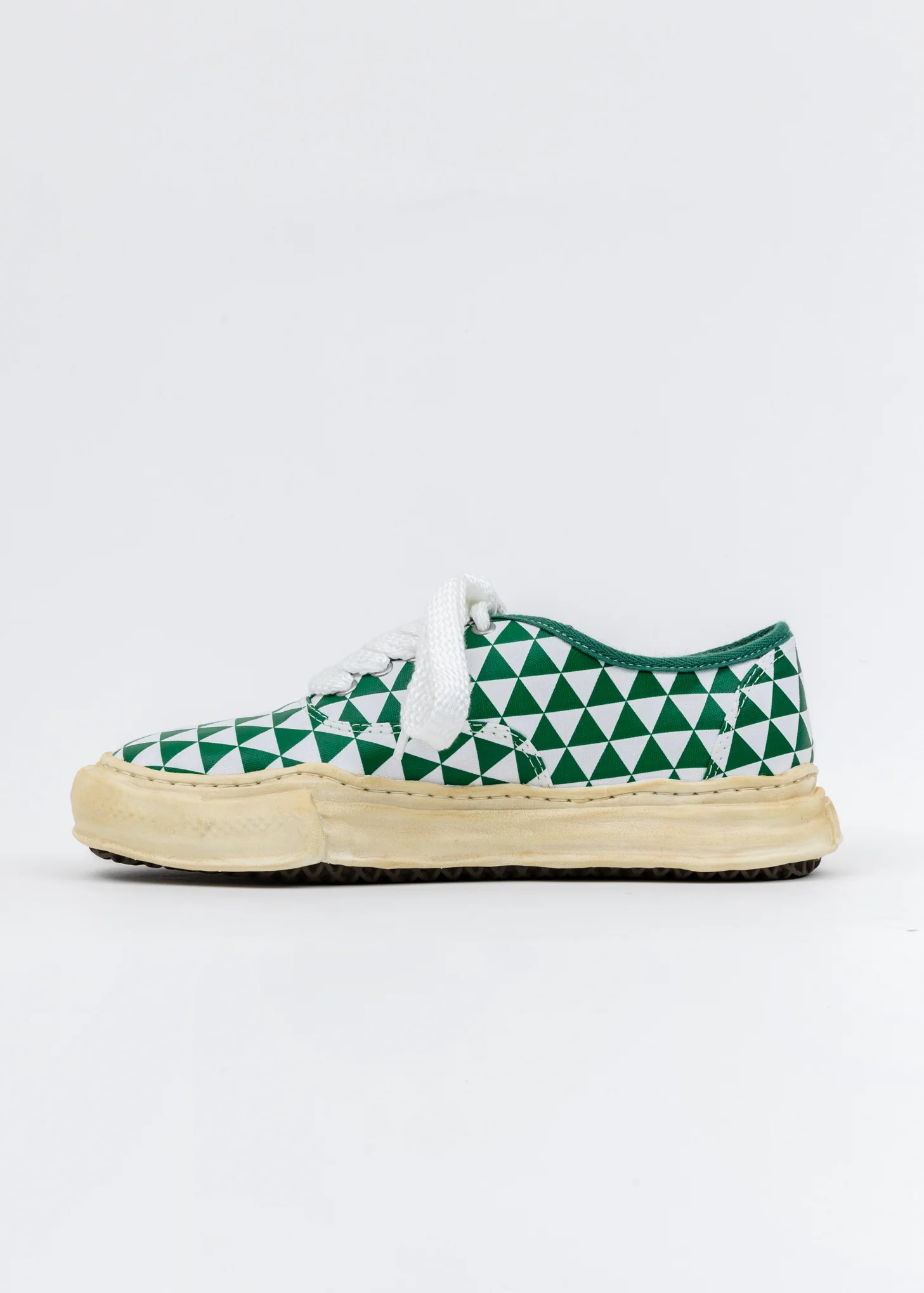 Green Printed Canvas Original Sole Overdyed Sneaker (Barker) - Image 4