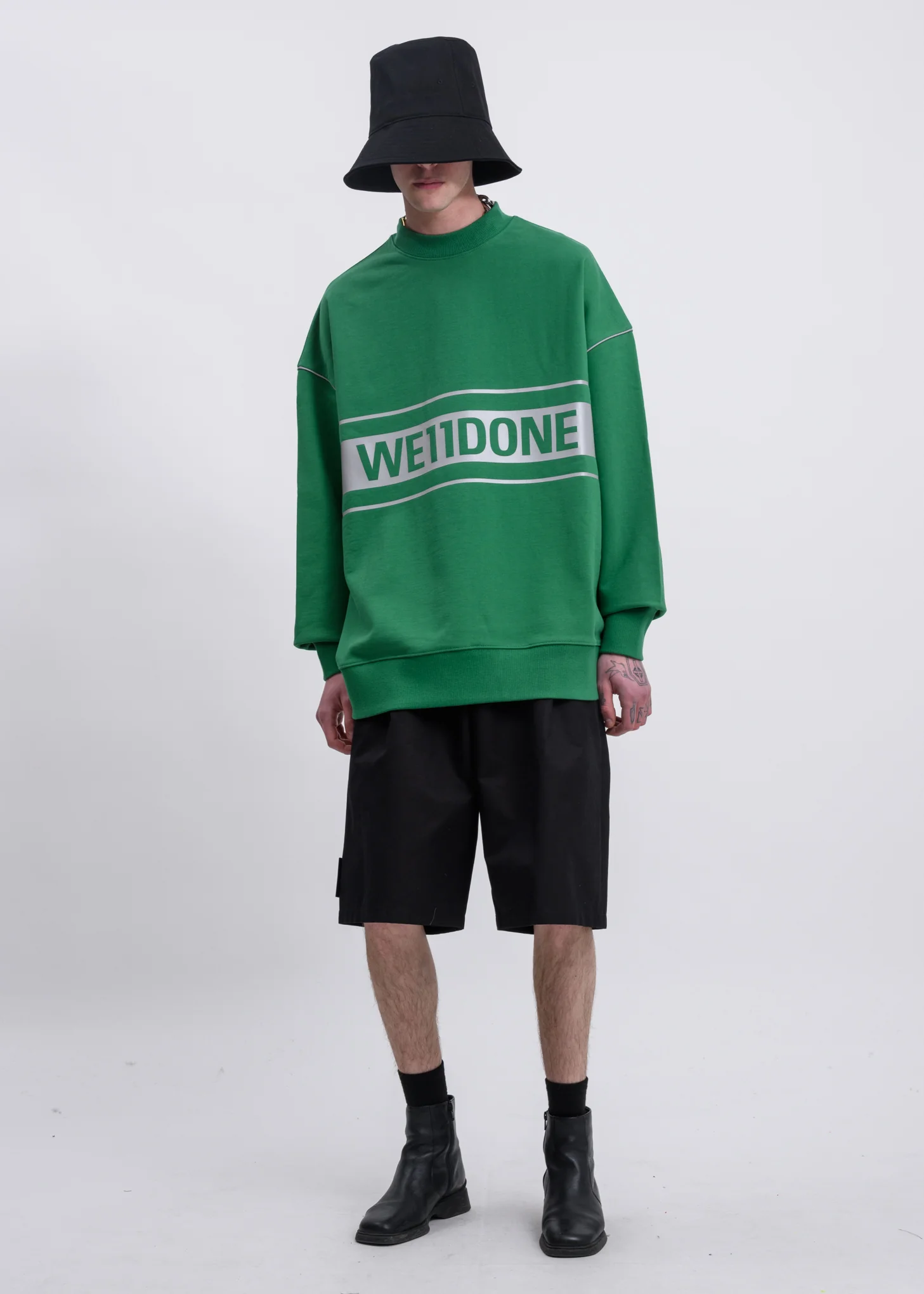 Green Reflective Logo Pullover Sweater - Image 4