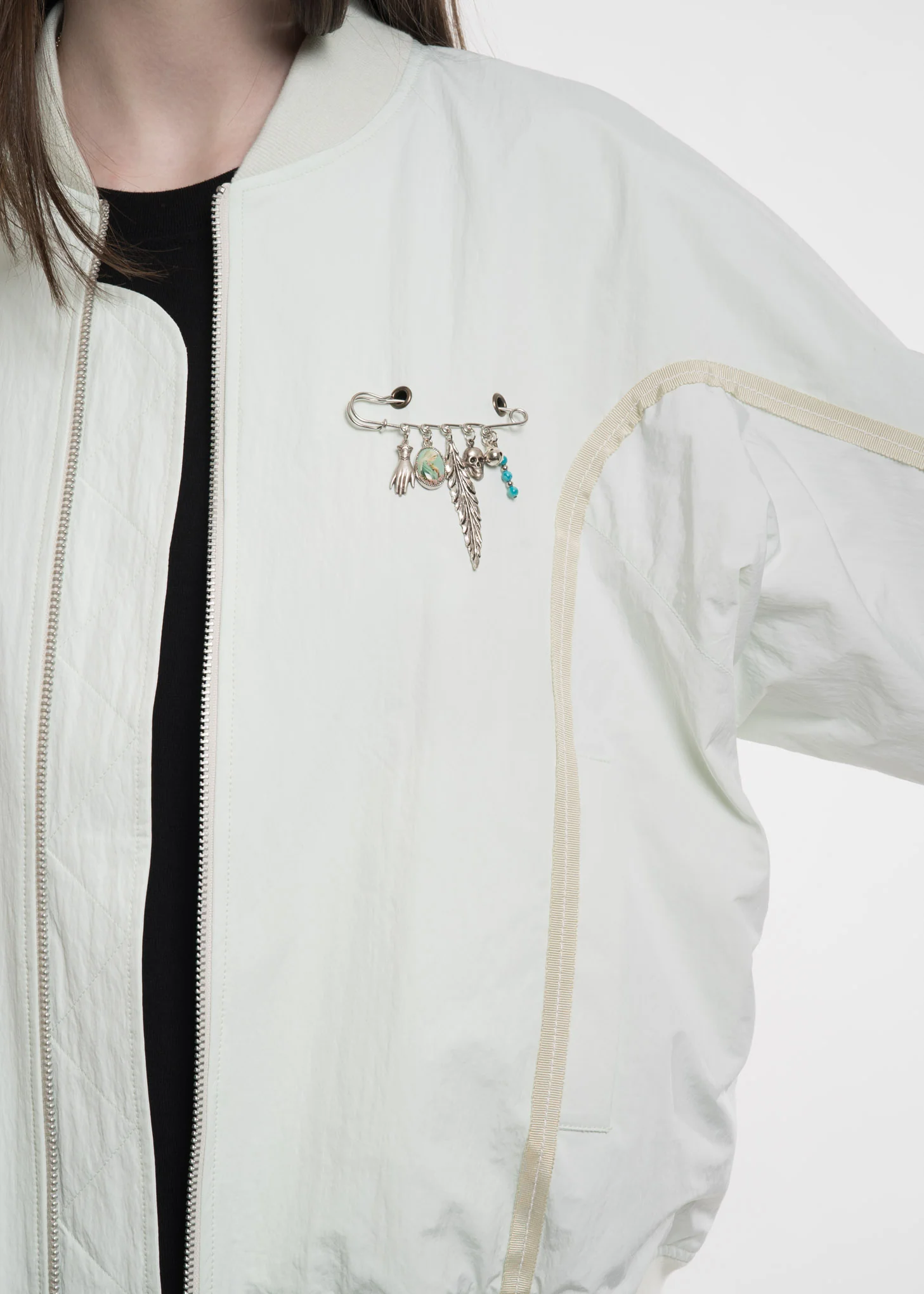 Green Ribbon Bomber Jacket - Image 3