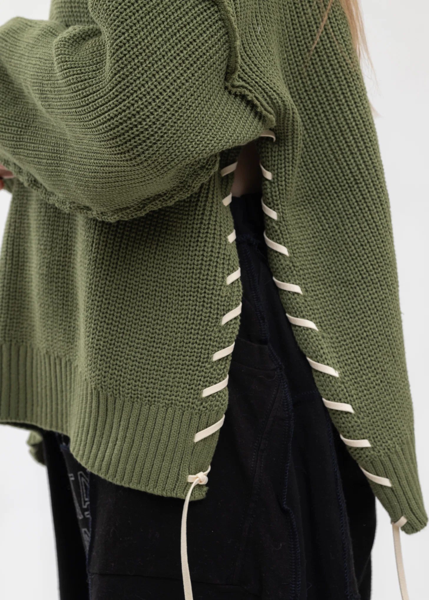 Green SHORT LENGTH COTTON KNIT - Image 2