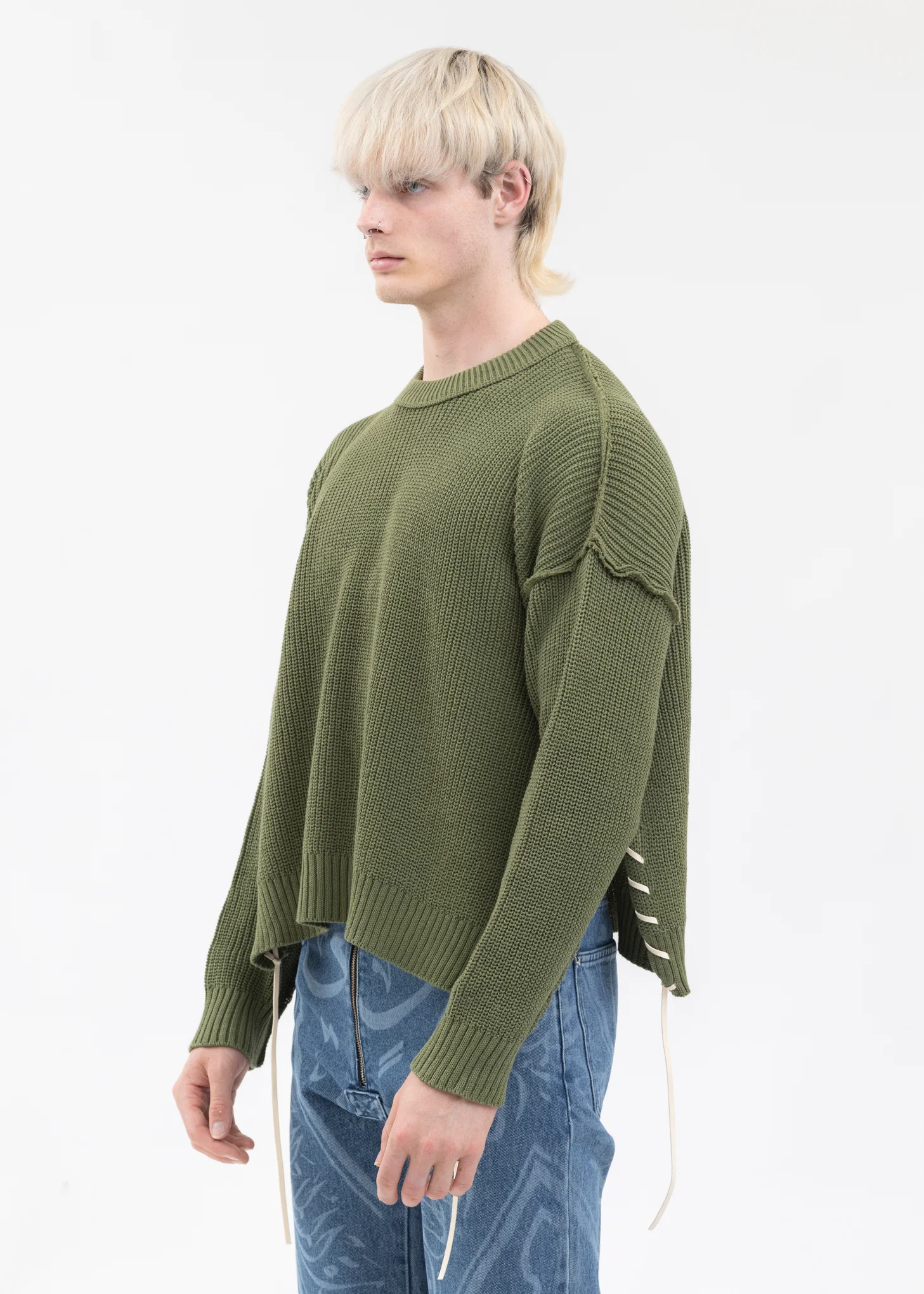 Green SHORT LENGTH COTTON KNIT - Image 3
