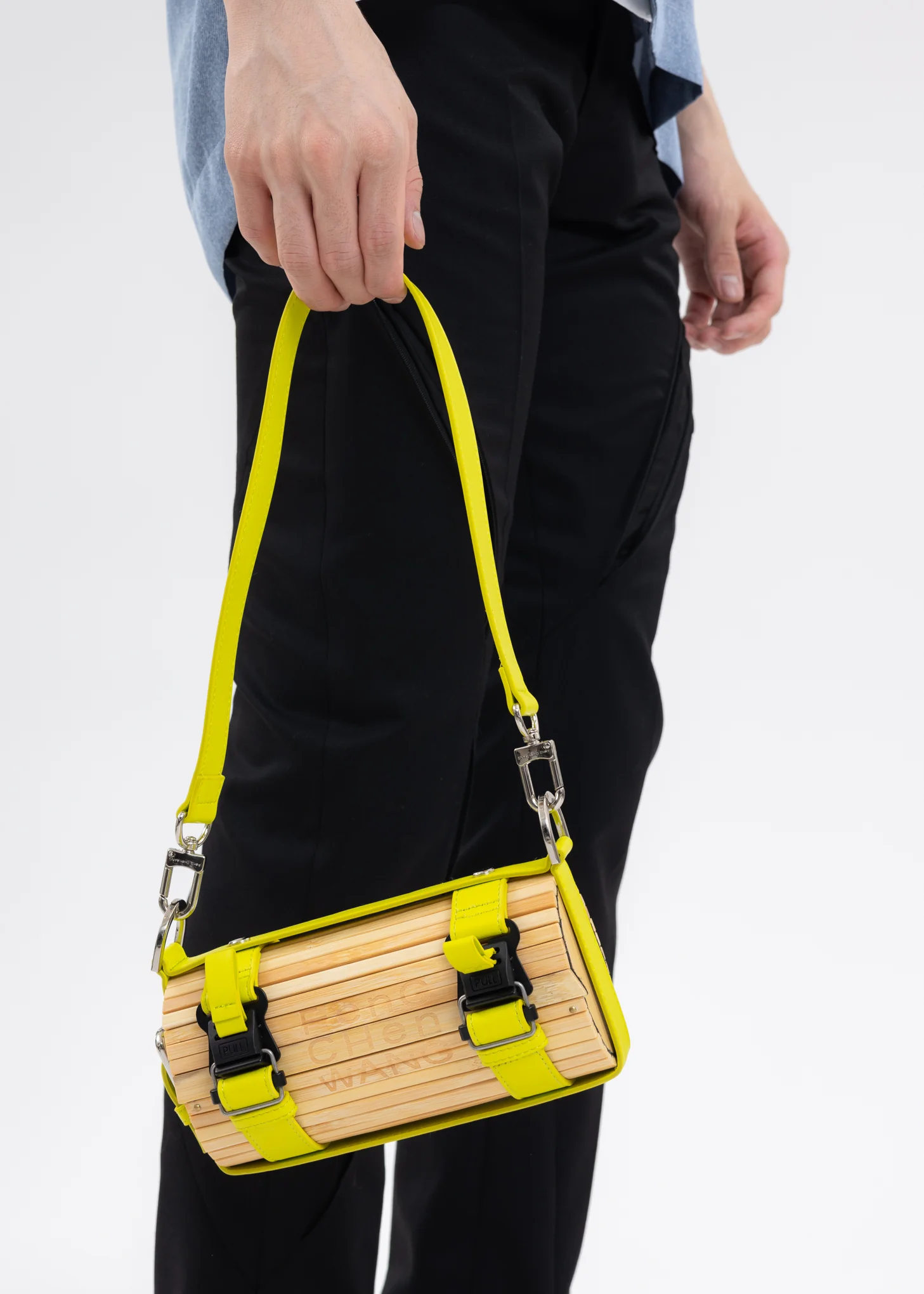 Green Small Bamboo Bag - Image 3