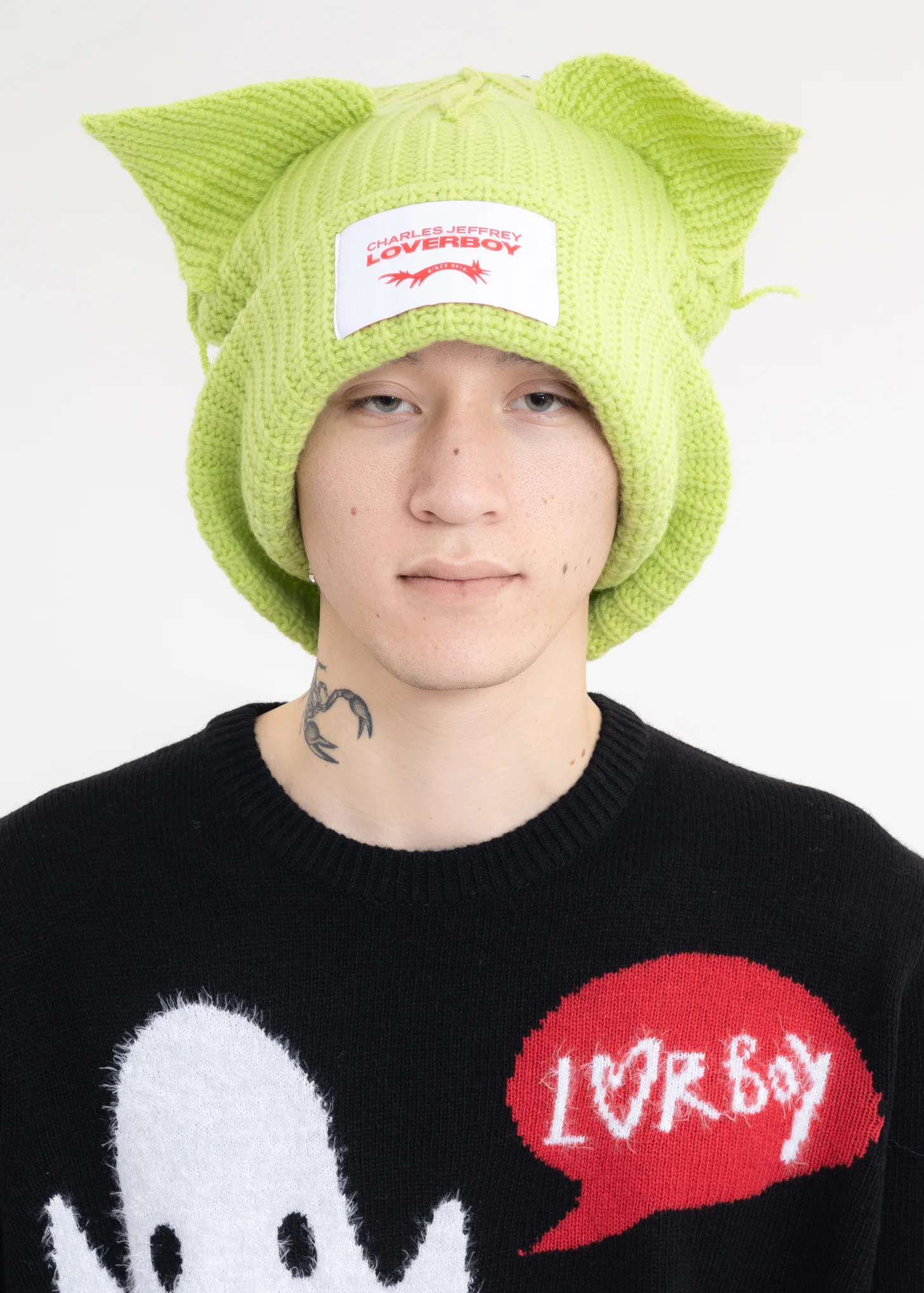 Green SUPERSIZED CHUNKY EARS BEANIE - Image 4