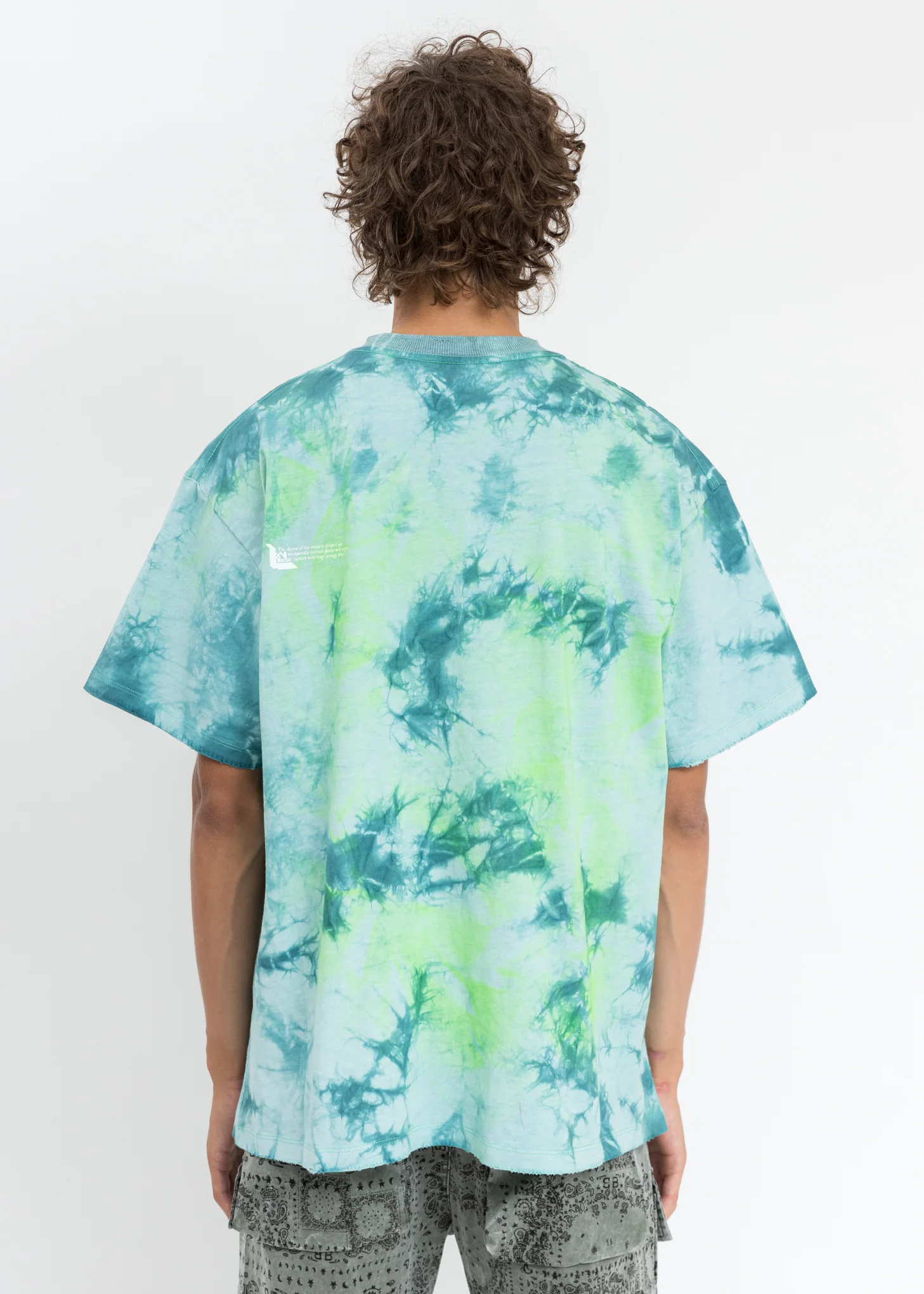 Green Tie Dye Research T-Shirt - Image 2
