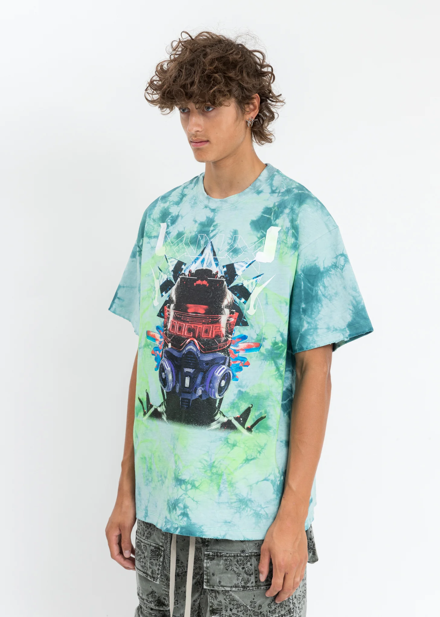 Green Tie Dye Research T-Shirt - Image 3