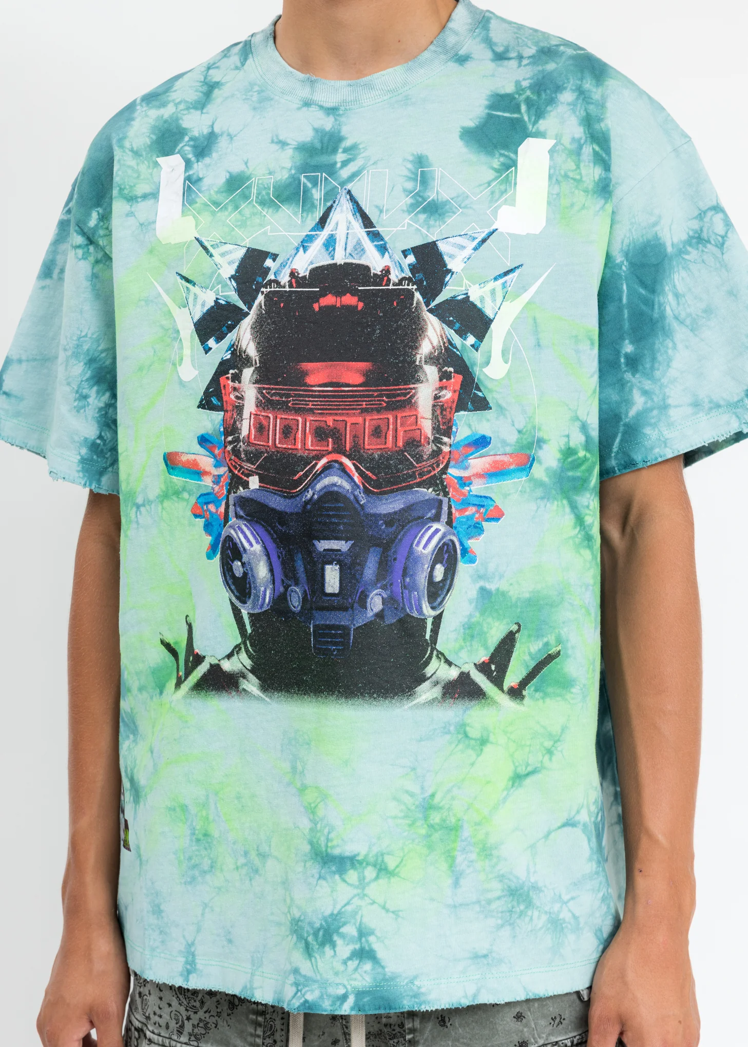 Green Tie Dye Research T-Shirt - Image 4