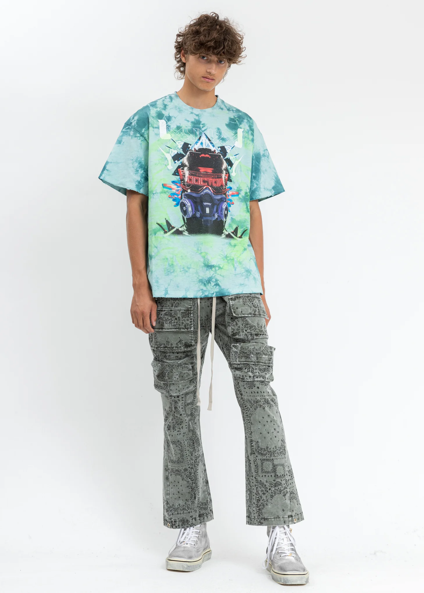 Green Tie Dye Research T-Shirt - Image 5