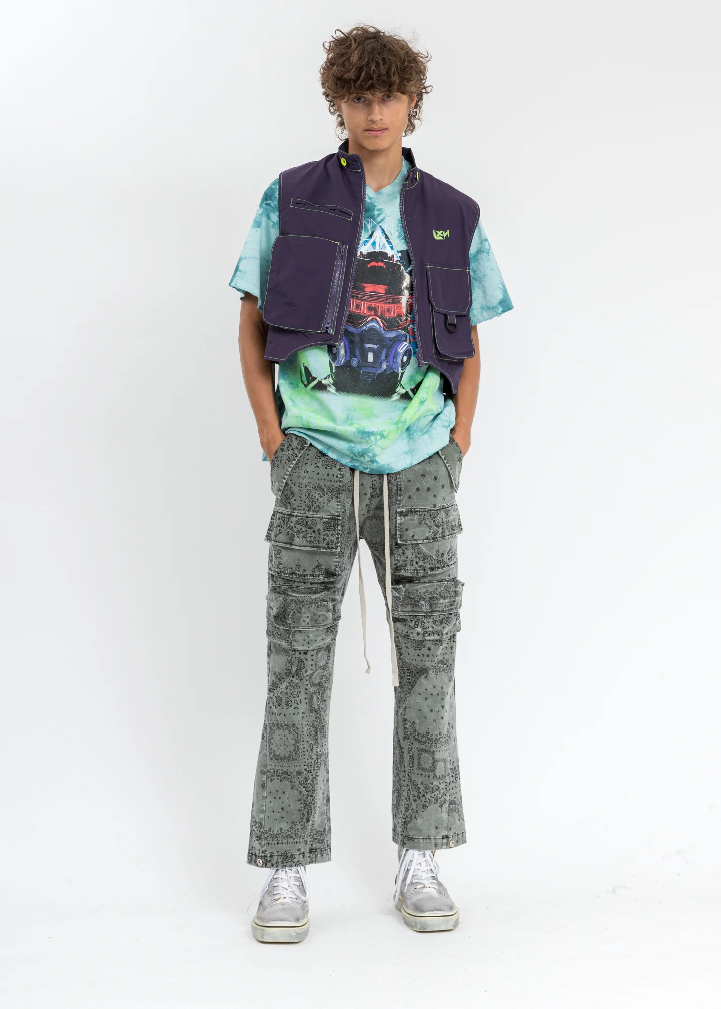 Green Tie Dye Research T-Shirt - Image 6