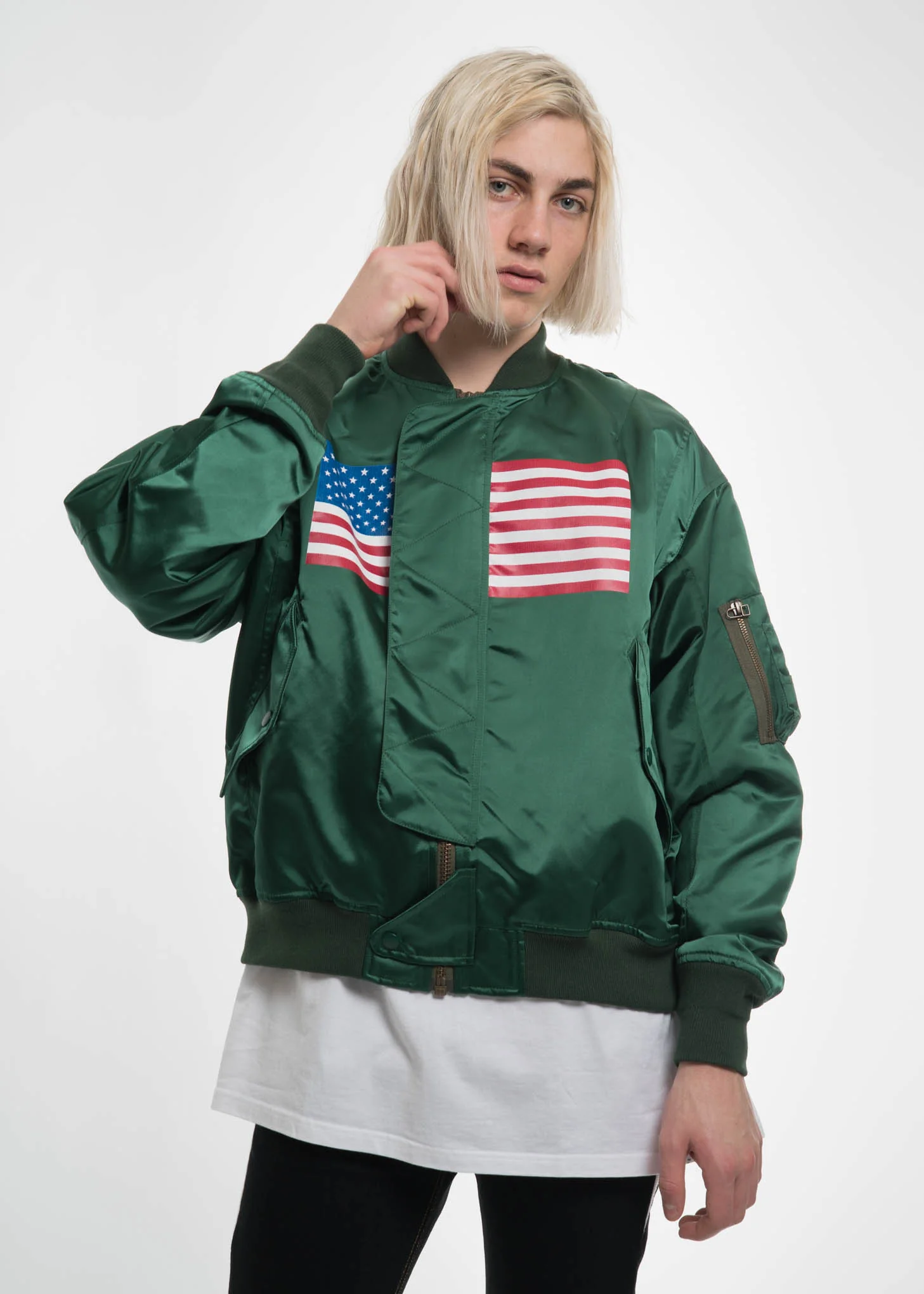 Green USA Bomber - Image 4
