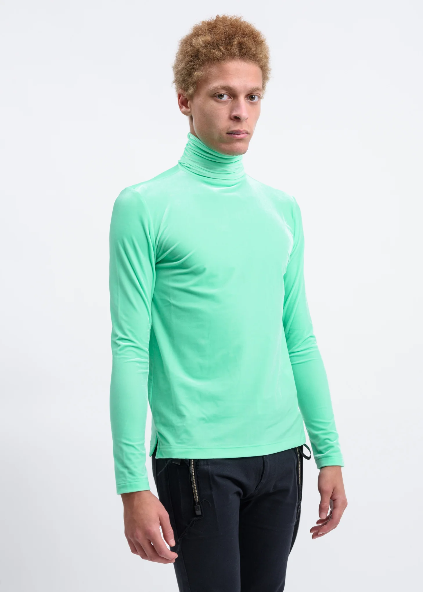 Green Velour Turtleneck - Image 3