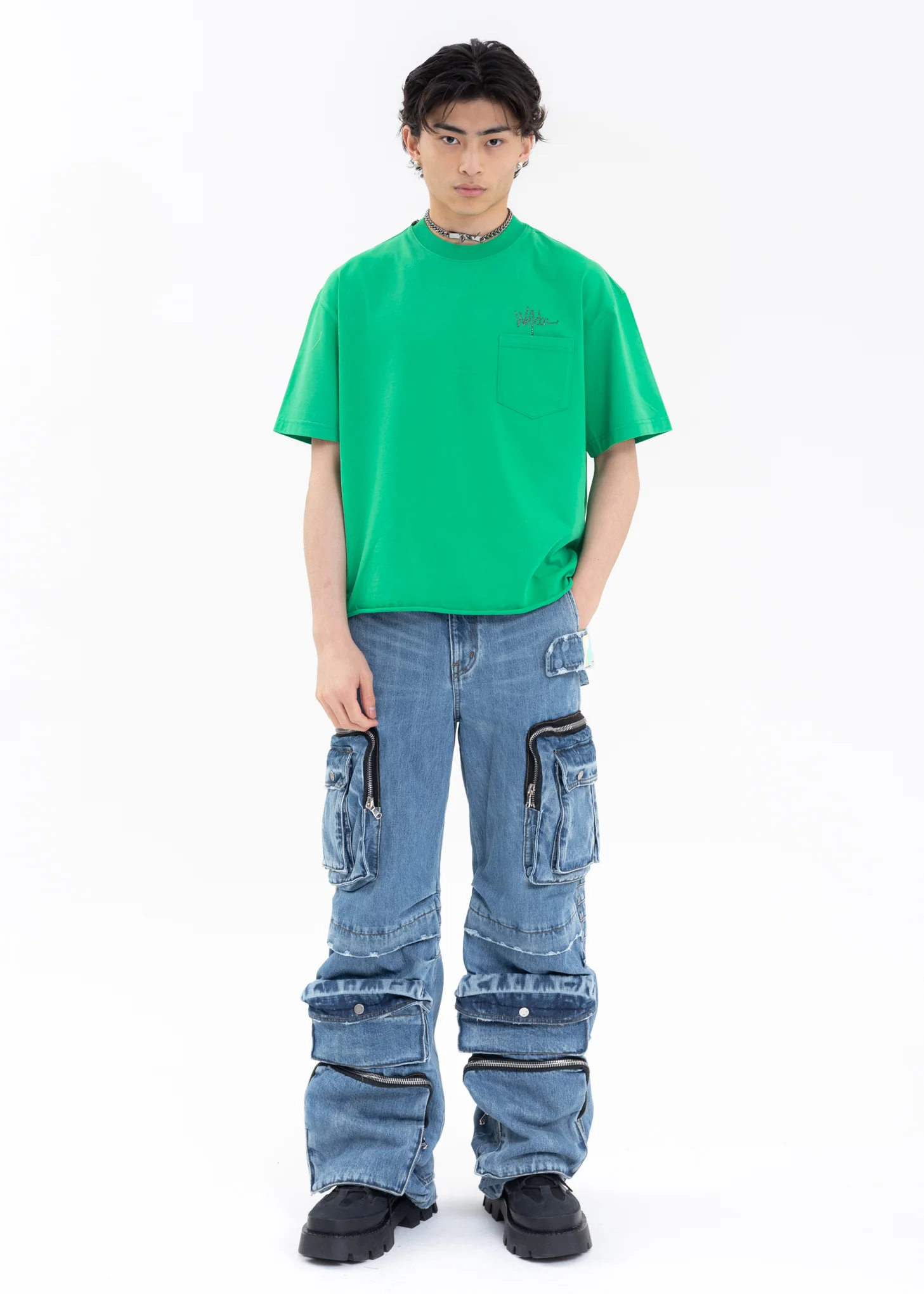 GREEN VINTAGE SHORT-SLEEVED POCKET-SHIRT - Image 5