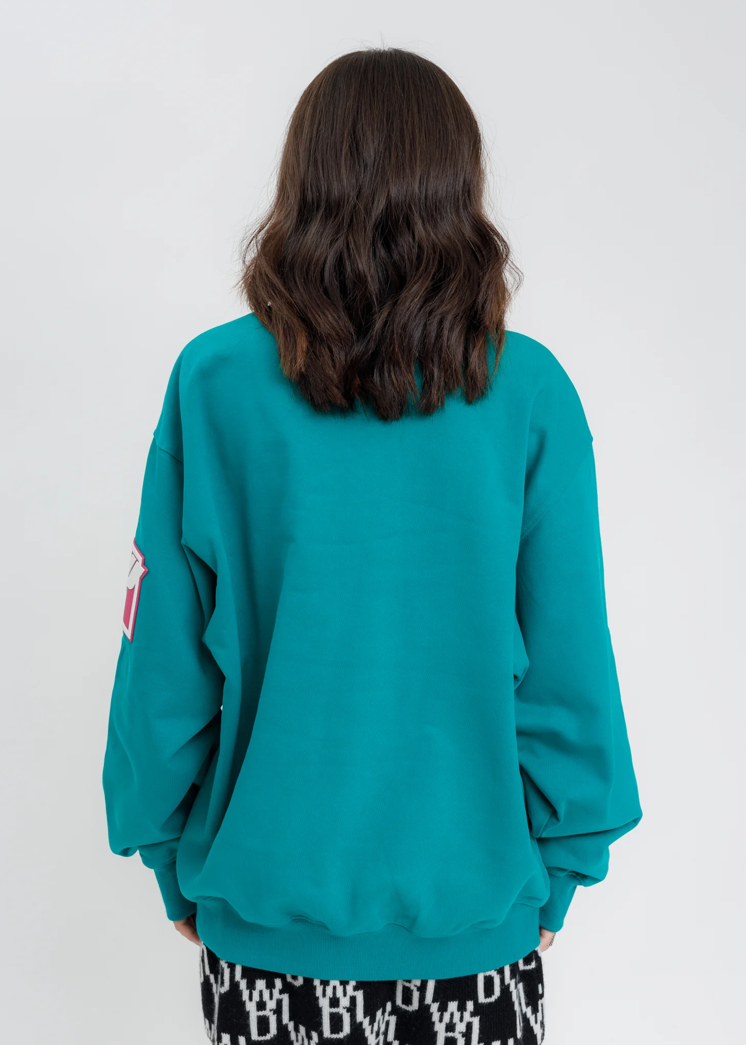 Green WE11DONE Big Logo Arm Sweatshirt - Image 4