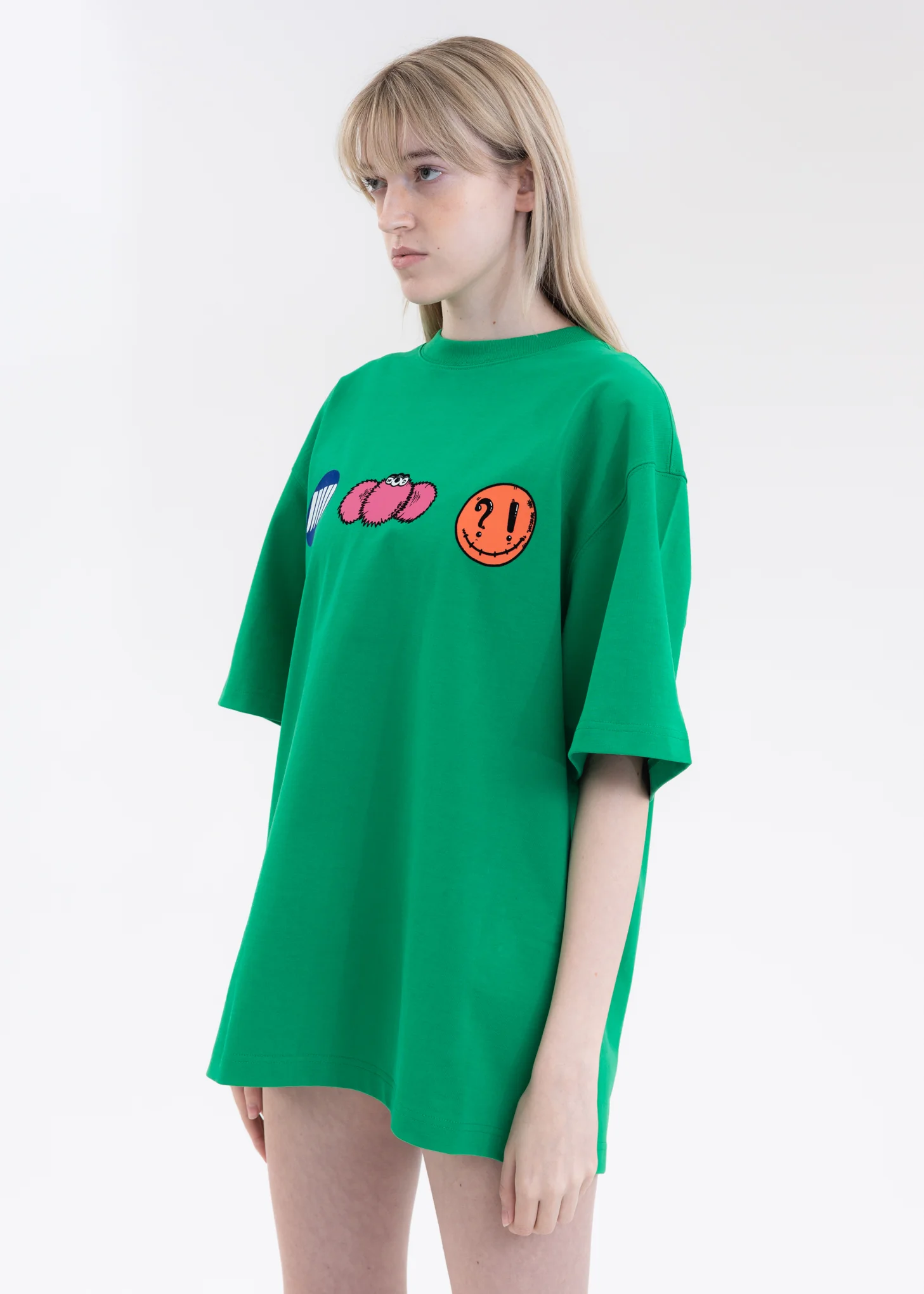 GREEN WE11DONE CHARACTER LOGO T-SHIRT - Image 3
