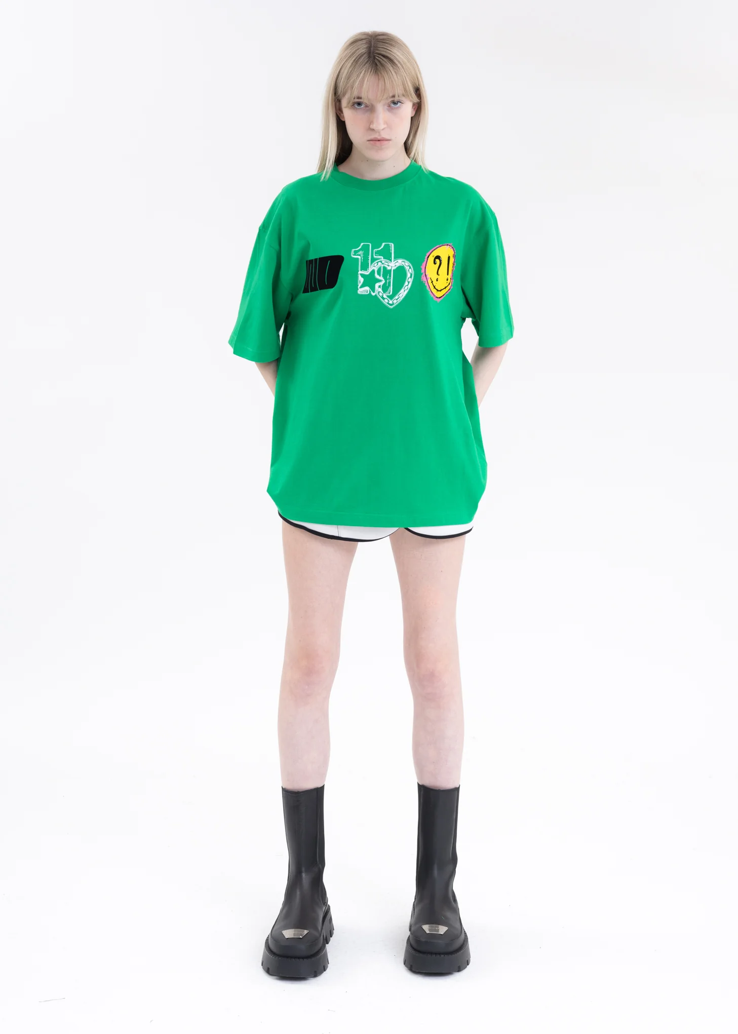 GREEN WE11DONE HEART T-SHIRT - Image 5