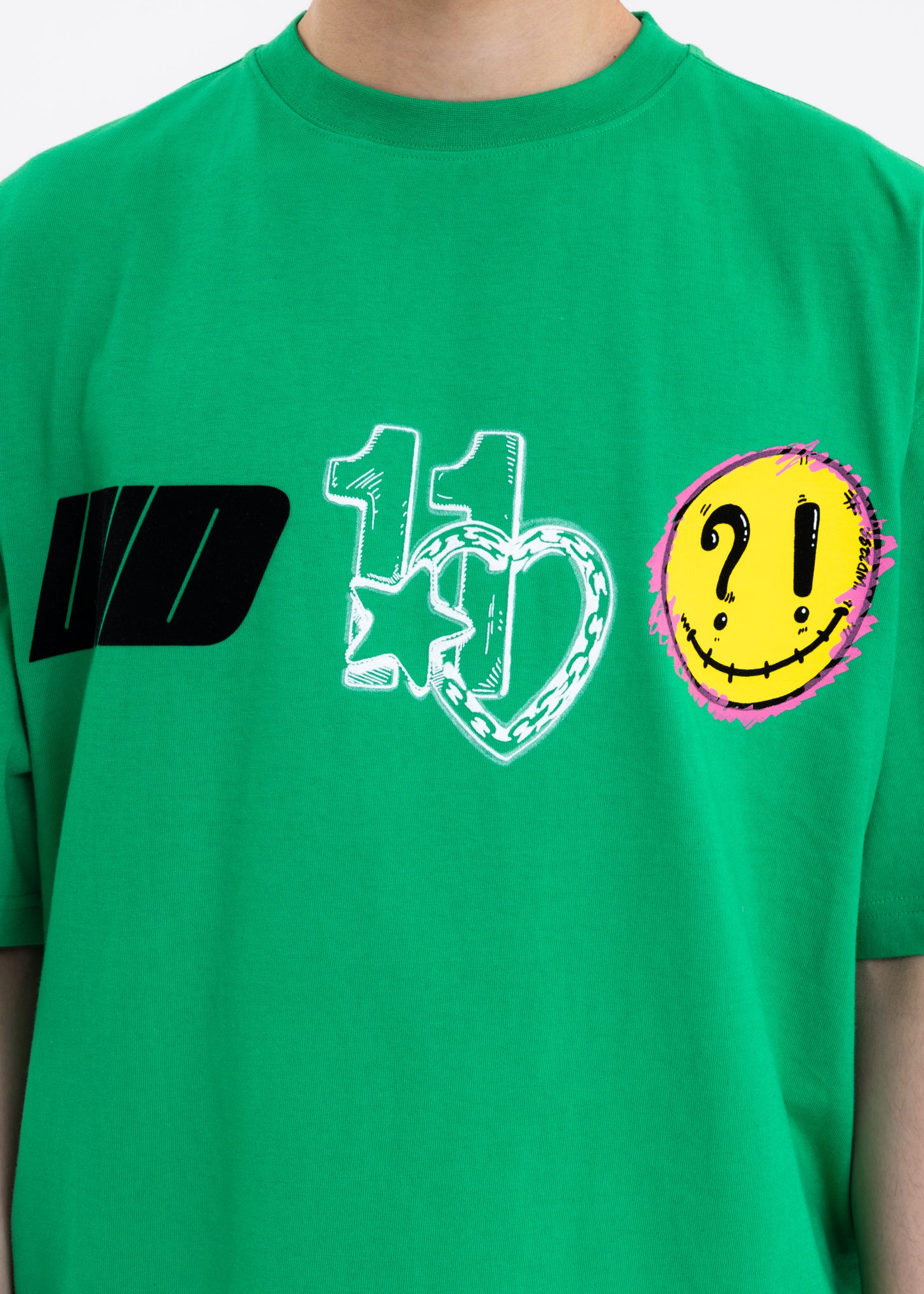 GREEN WE11DONE HEART T-SHIRT - Image 2