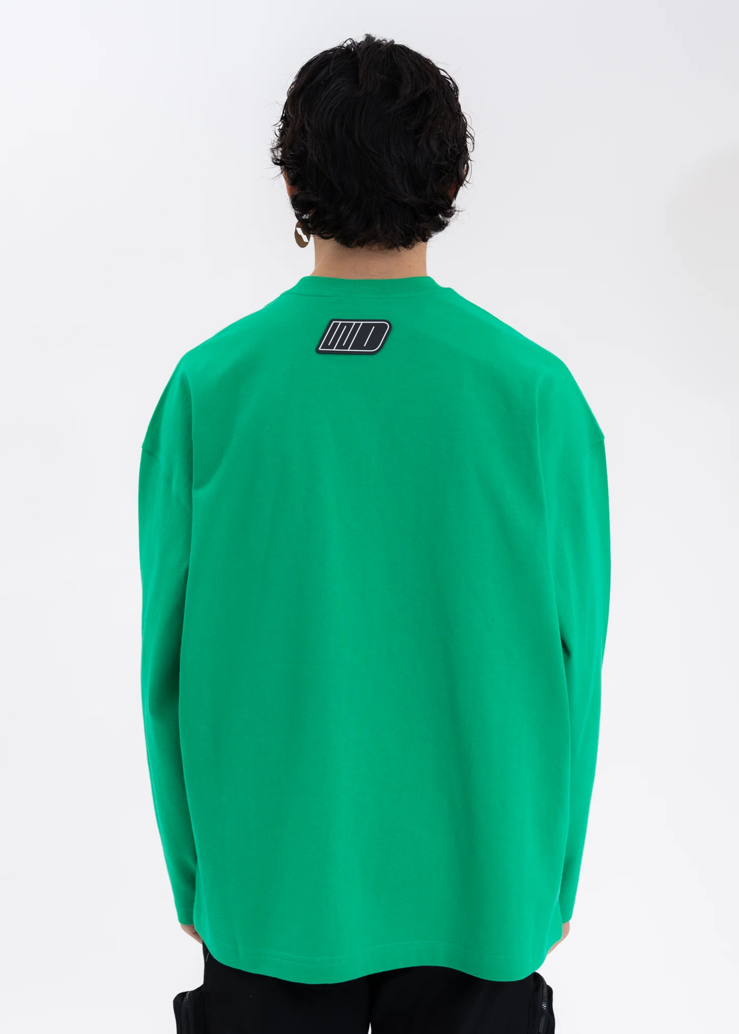 GREEN WE11DONE SIMPLE LOGO LONG-SLEEVED T-SHIRT - Image 4