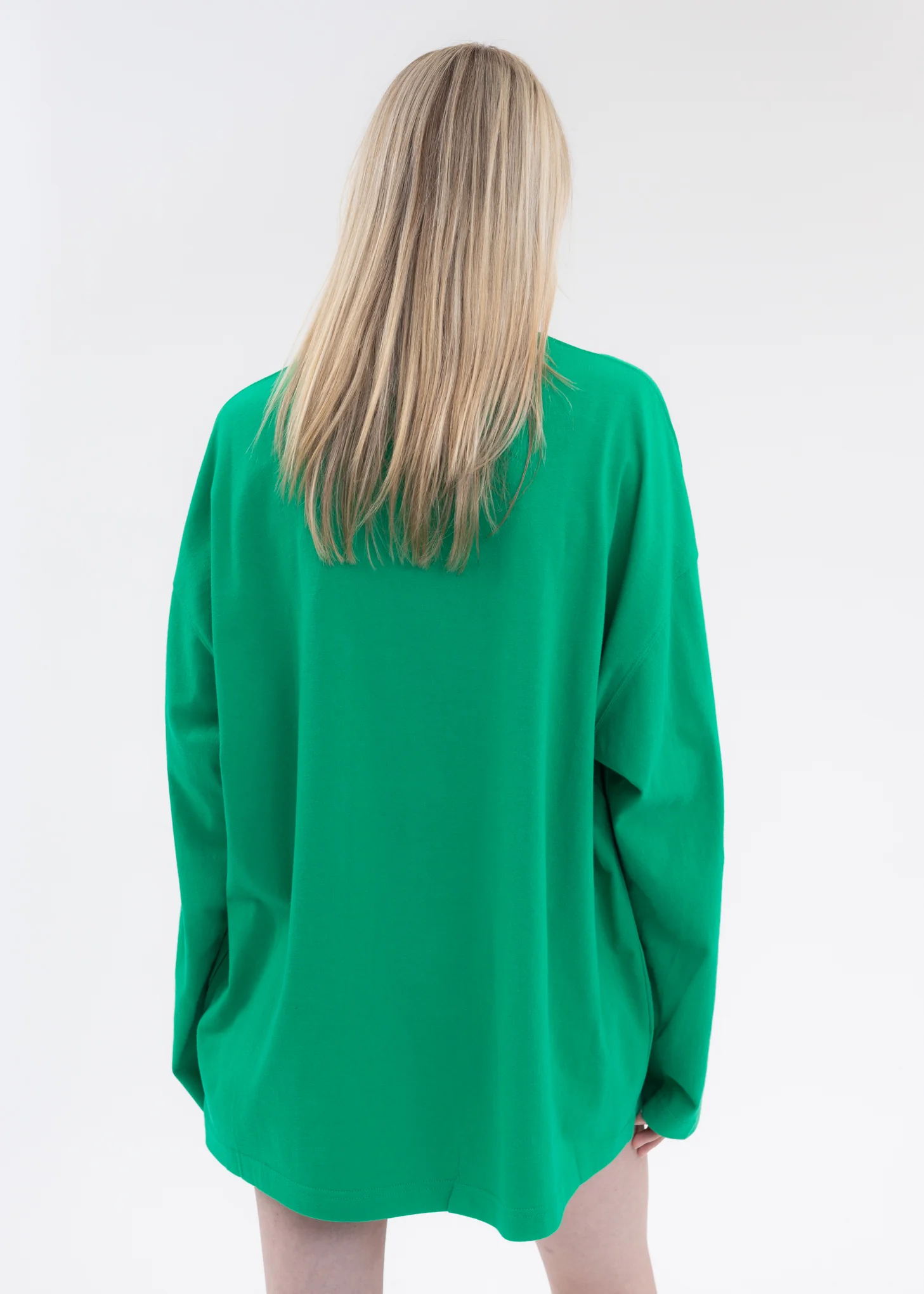 GREEN WE11DONE SMILE LOGO LONG-SLEEVED T-SHIRT - Image 3