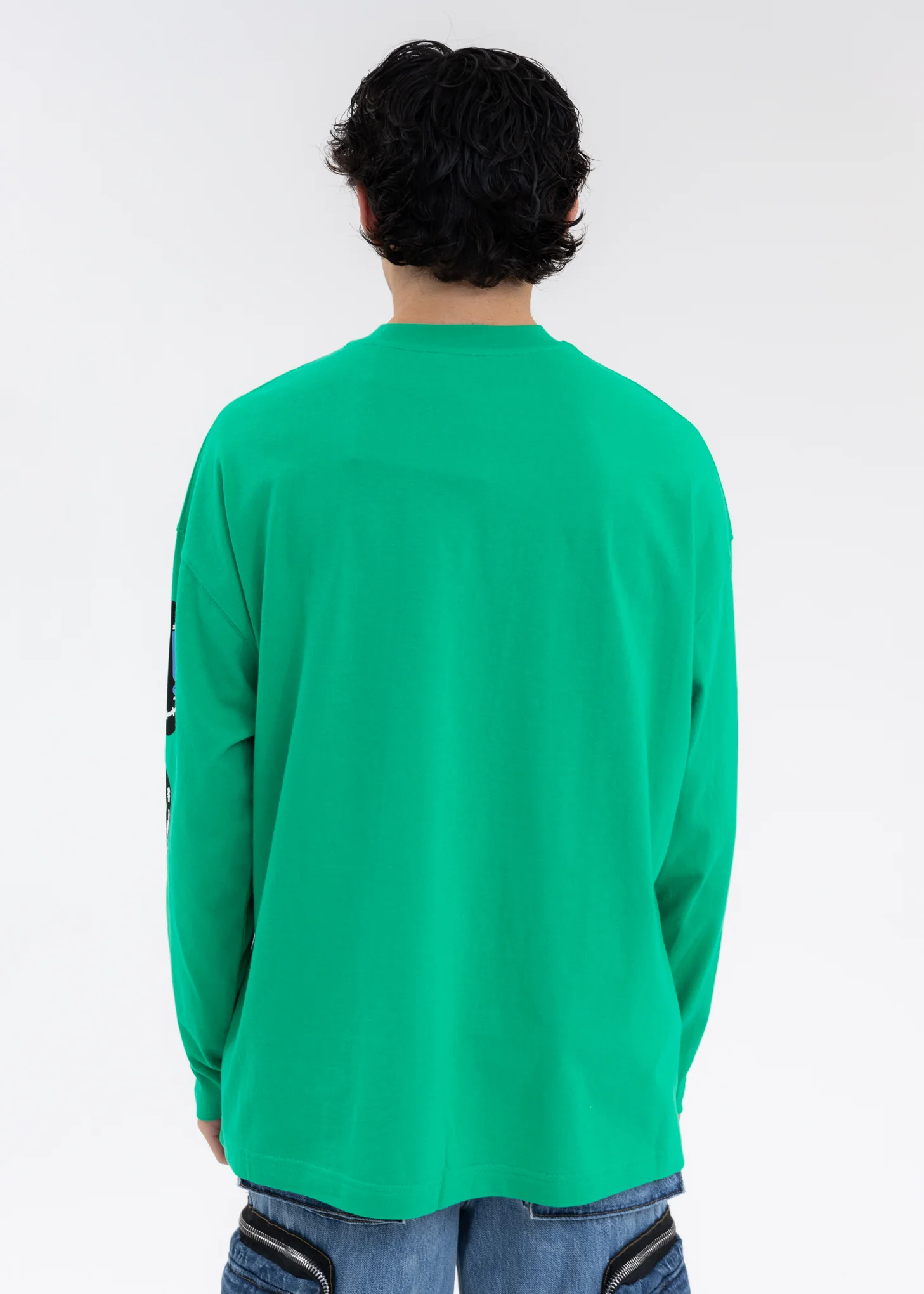 GREEN WE11DONE SMILE LOGO LONG-SLEEVED T-SHIRT - Image 5