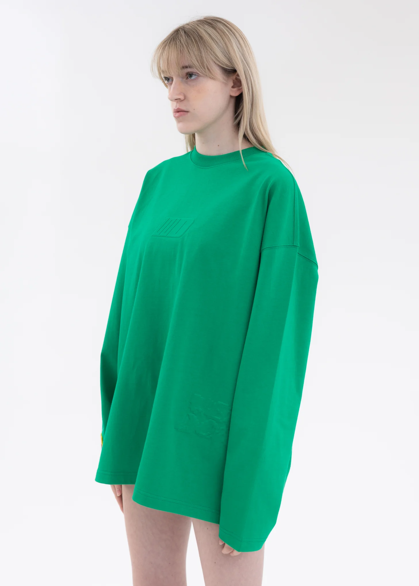 GREEN WE11DONE TATTOO SIMPLE LONG-SLEEVED T-SHIRT - Image 3