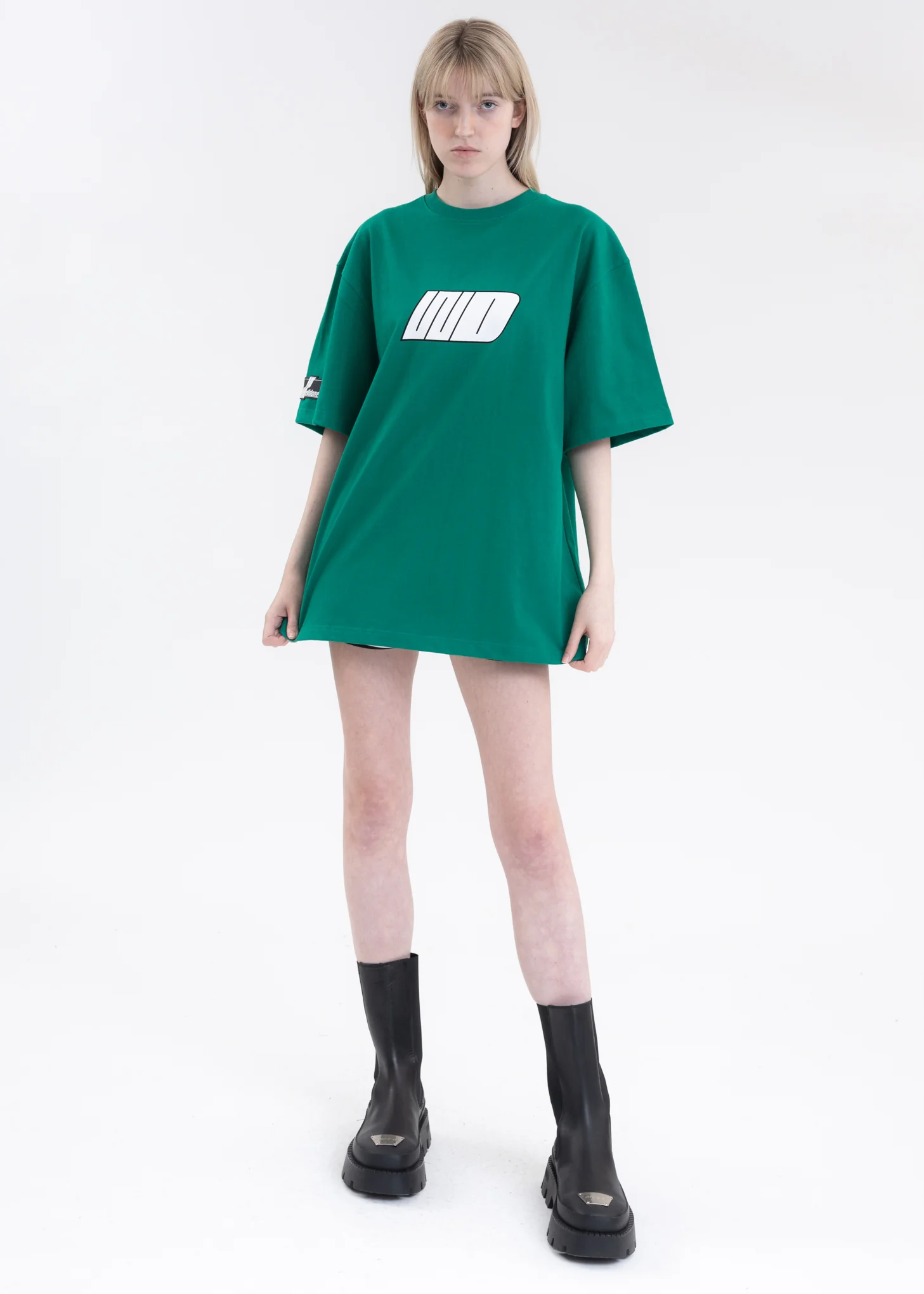 GREEN WE11DONE WD LOGO T-SHIRT - Image 5