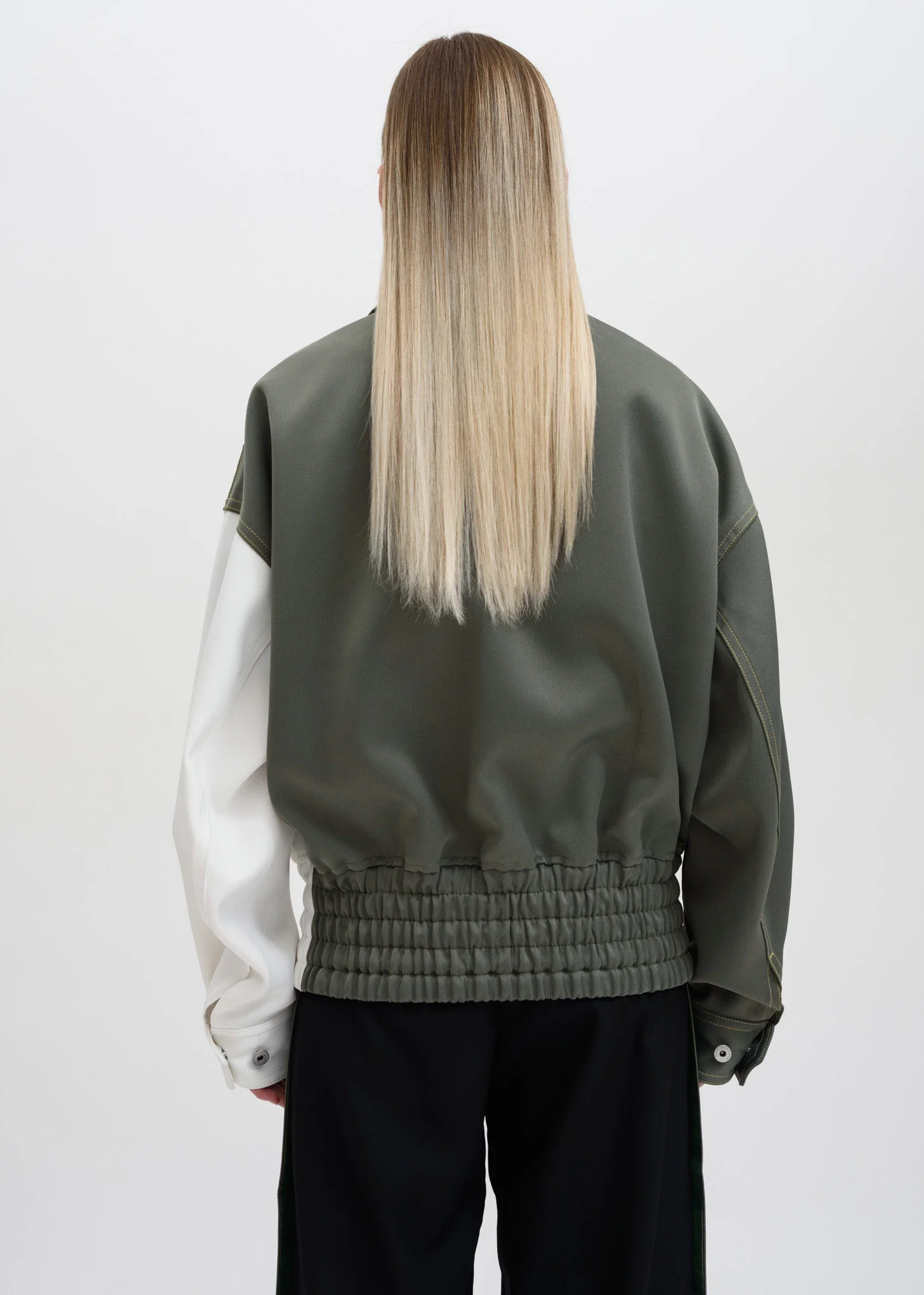 Green White “Half” Casual Jacket - Image 3