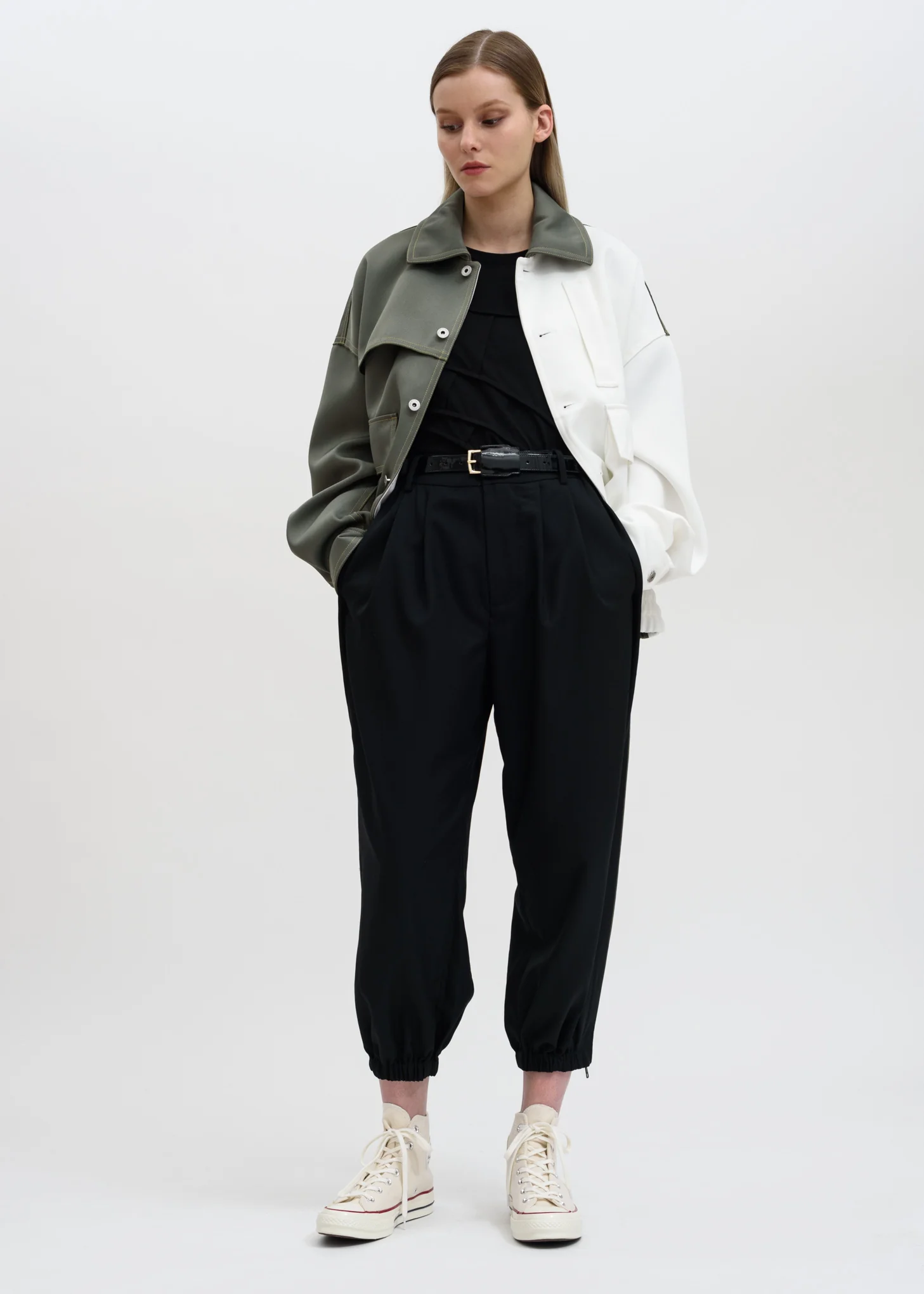 Green White “Half” Casual Jacket - Image 6