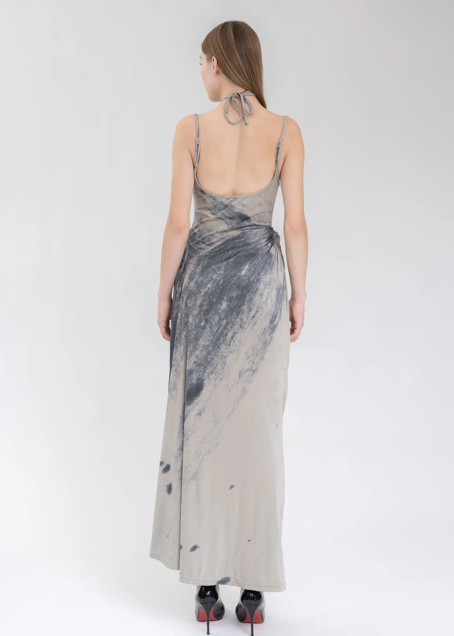 Grey And Black Halter Dress - Image 2