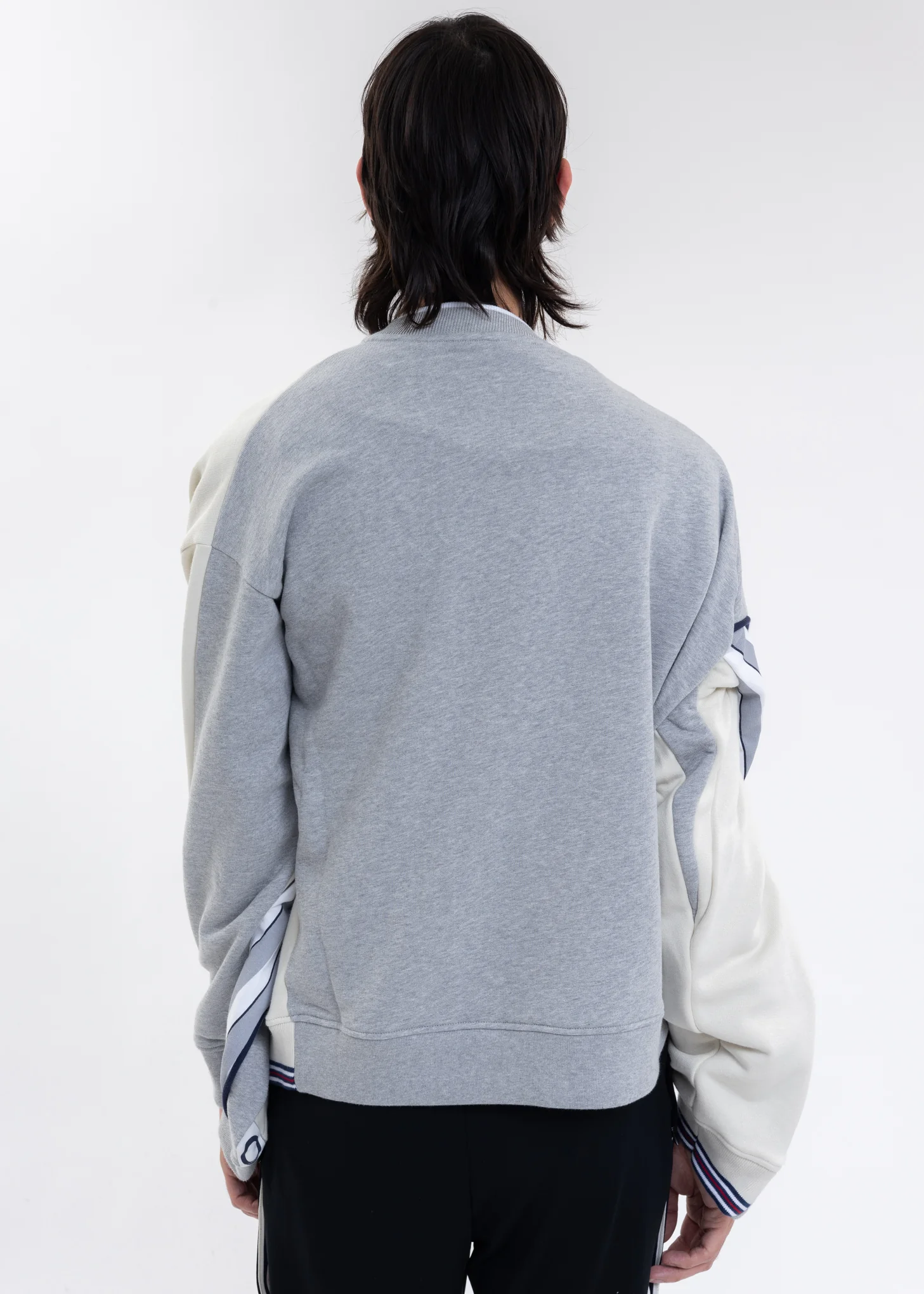 Grey And Ecru Y/PROJECT X FILA REVERSIBLE Sweater - Image 4