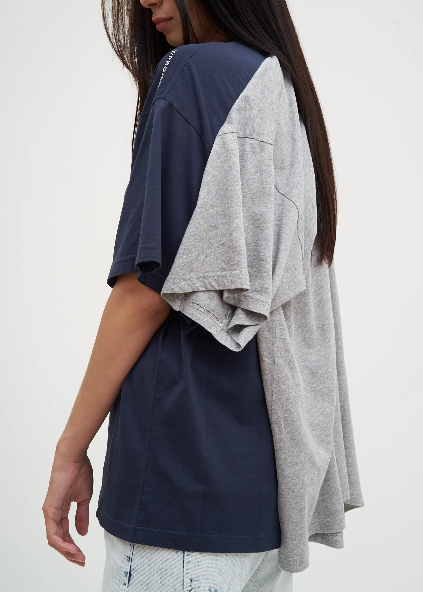 Grey and Navy Double T-Shirt - Image 2