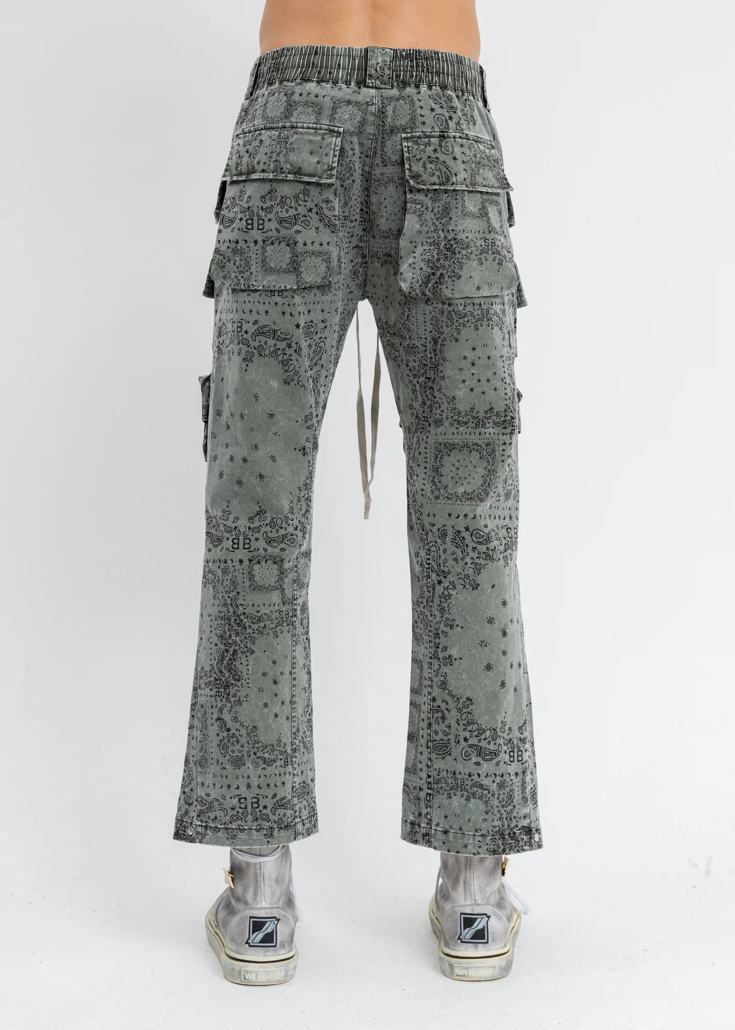 Grey Bandana Tie Dye Pants - Image 2