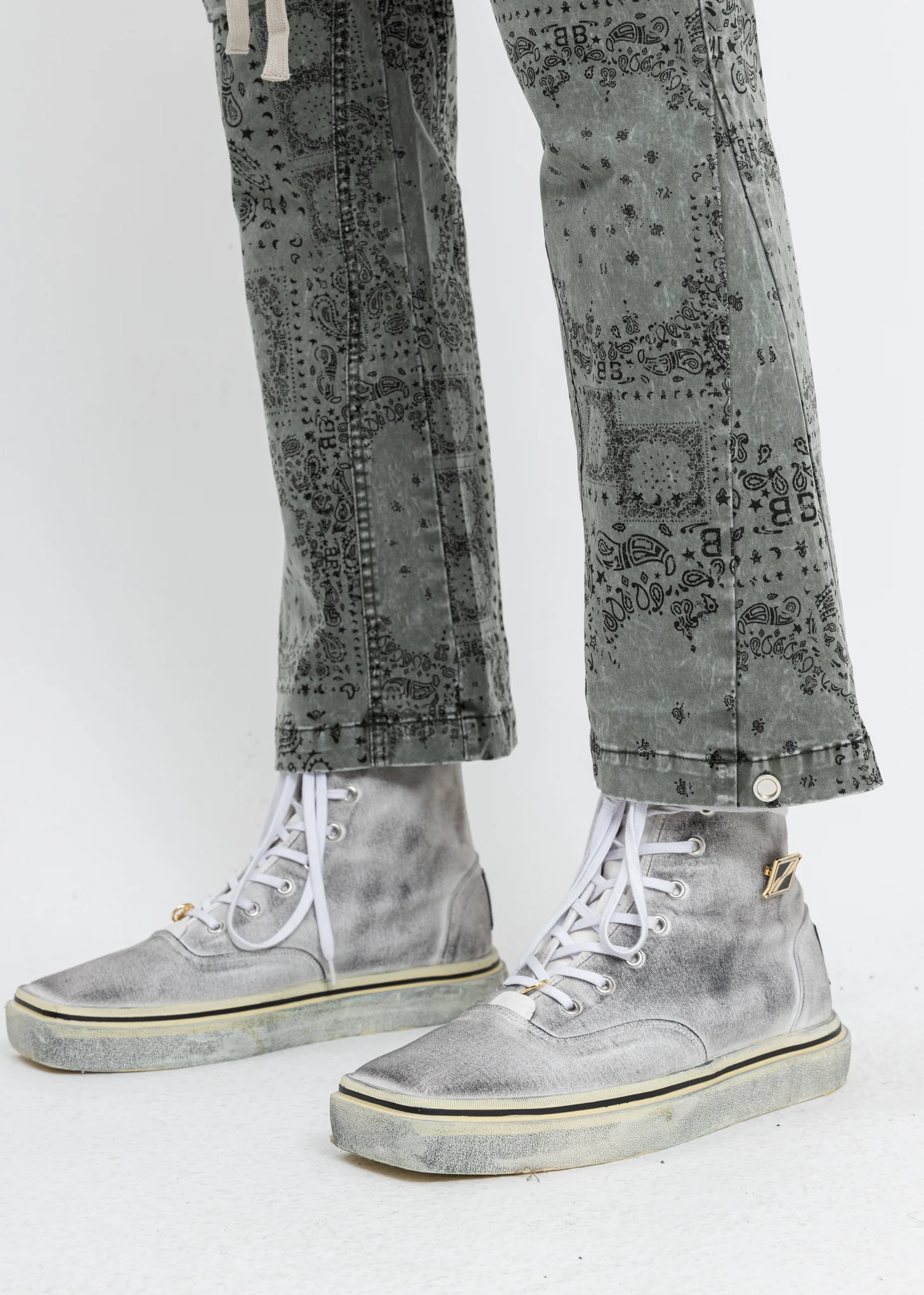 Grey Bandana Tie Dye Pants - Image 5