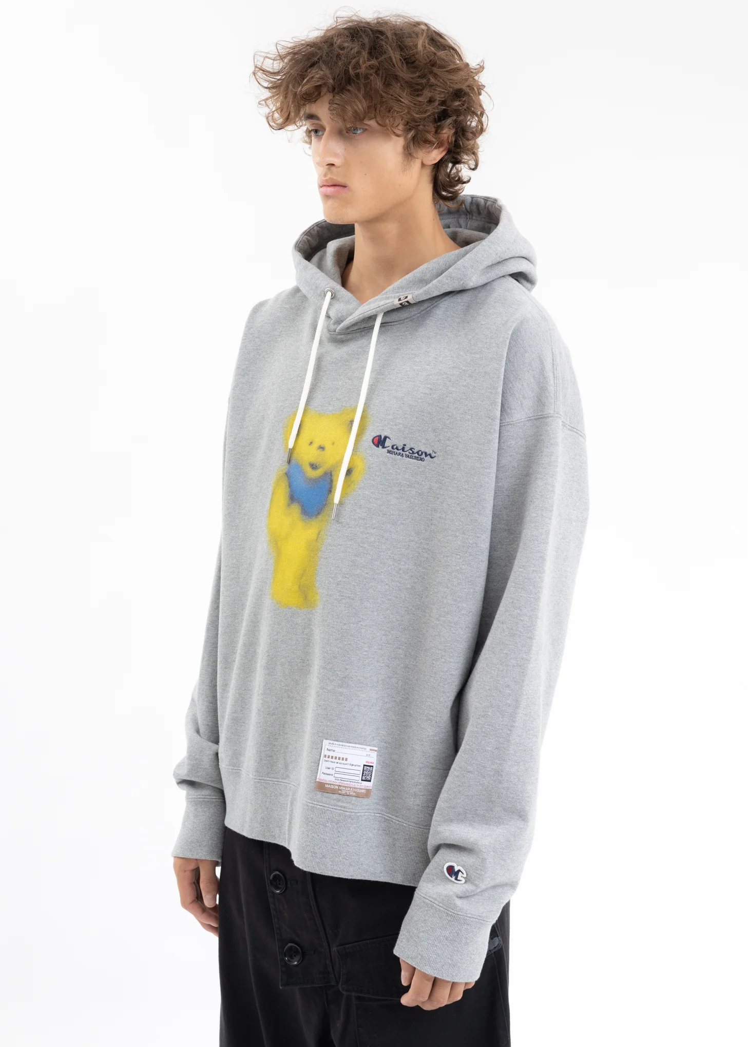 Grey Bear Printed Hoodie - Image 3