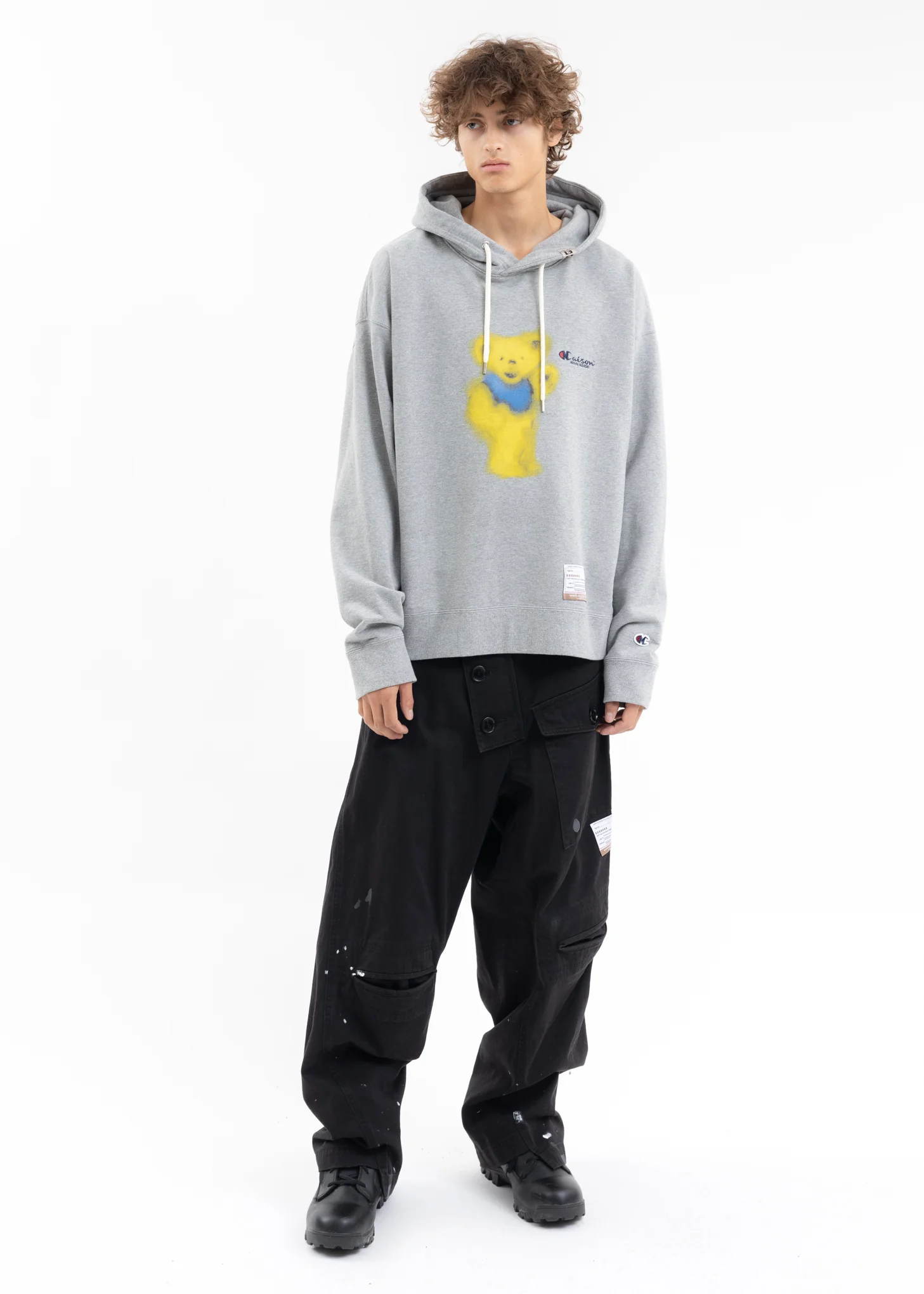 Grey Bear Printed Hoodie - Image 5