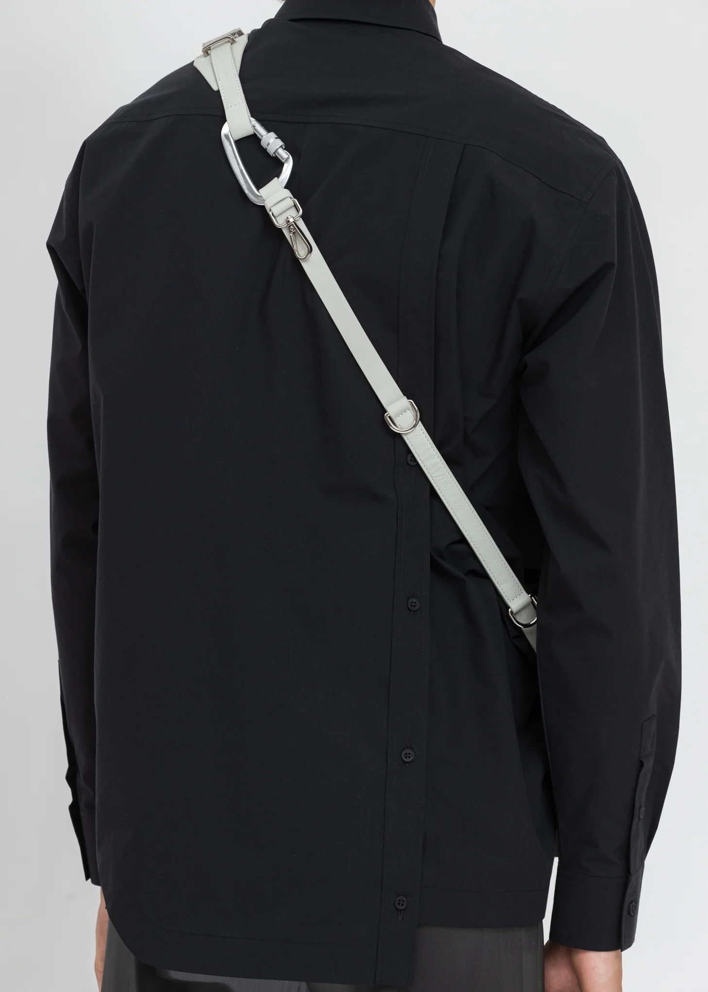 Grey Leather Strap Box Bag - Image 5