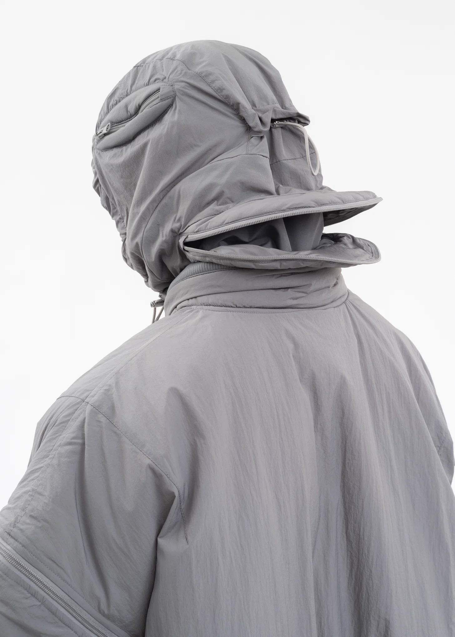 GREY BOMBER EYELET EMBROIDERY FRONT - Image 5