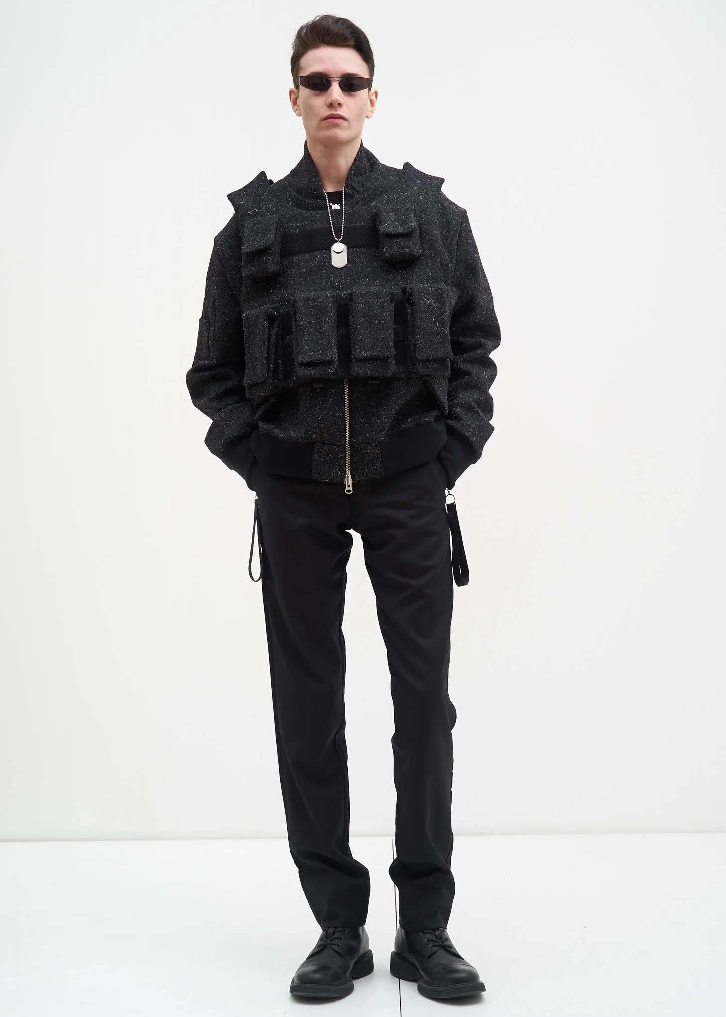 Grey Bomber w/ Removable Tactical Vest - Image 9