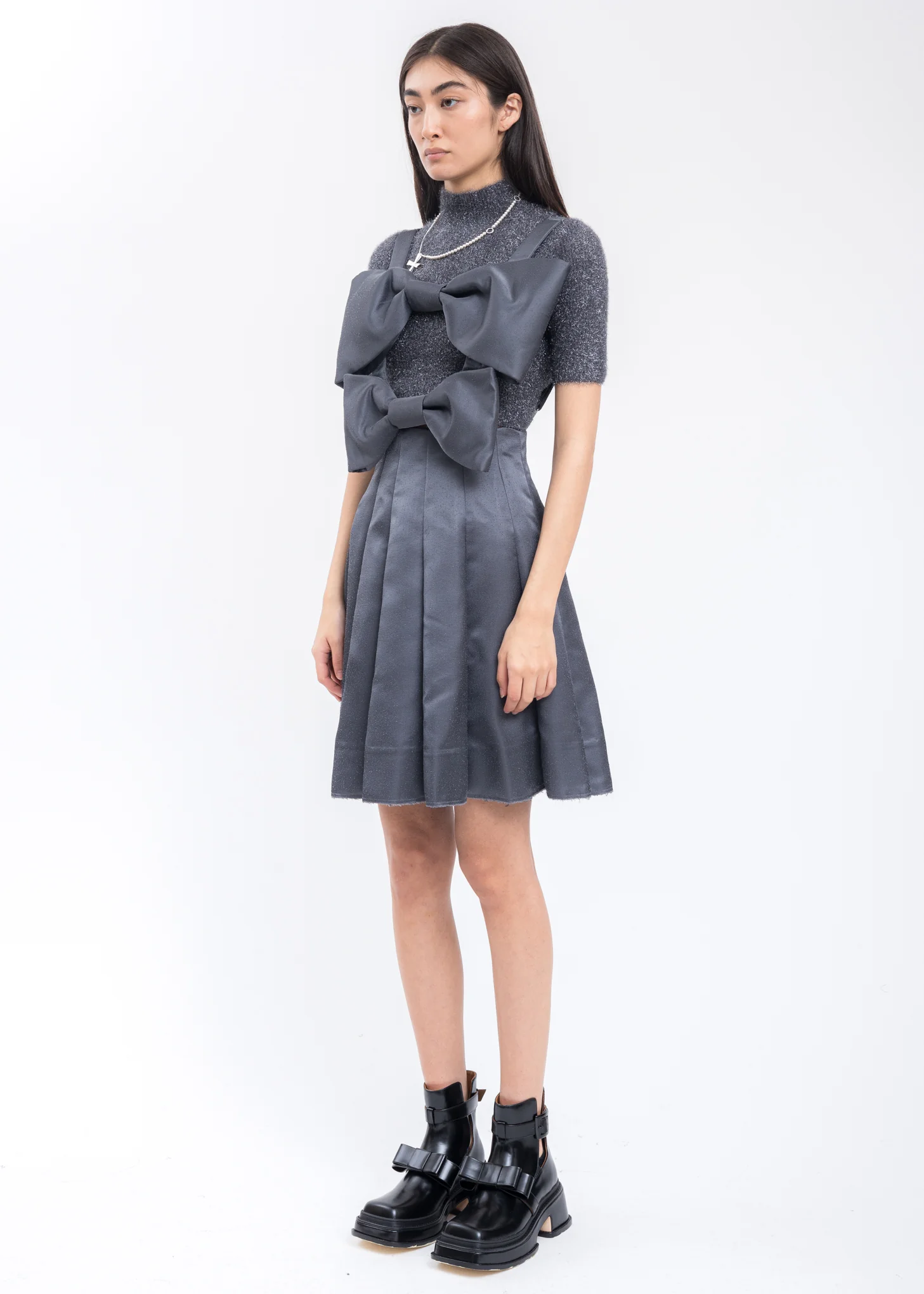 Grey Bow Dress - Image 3
